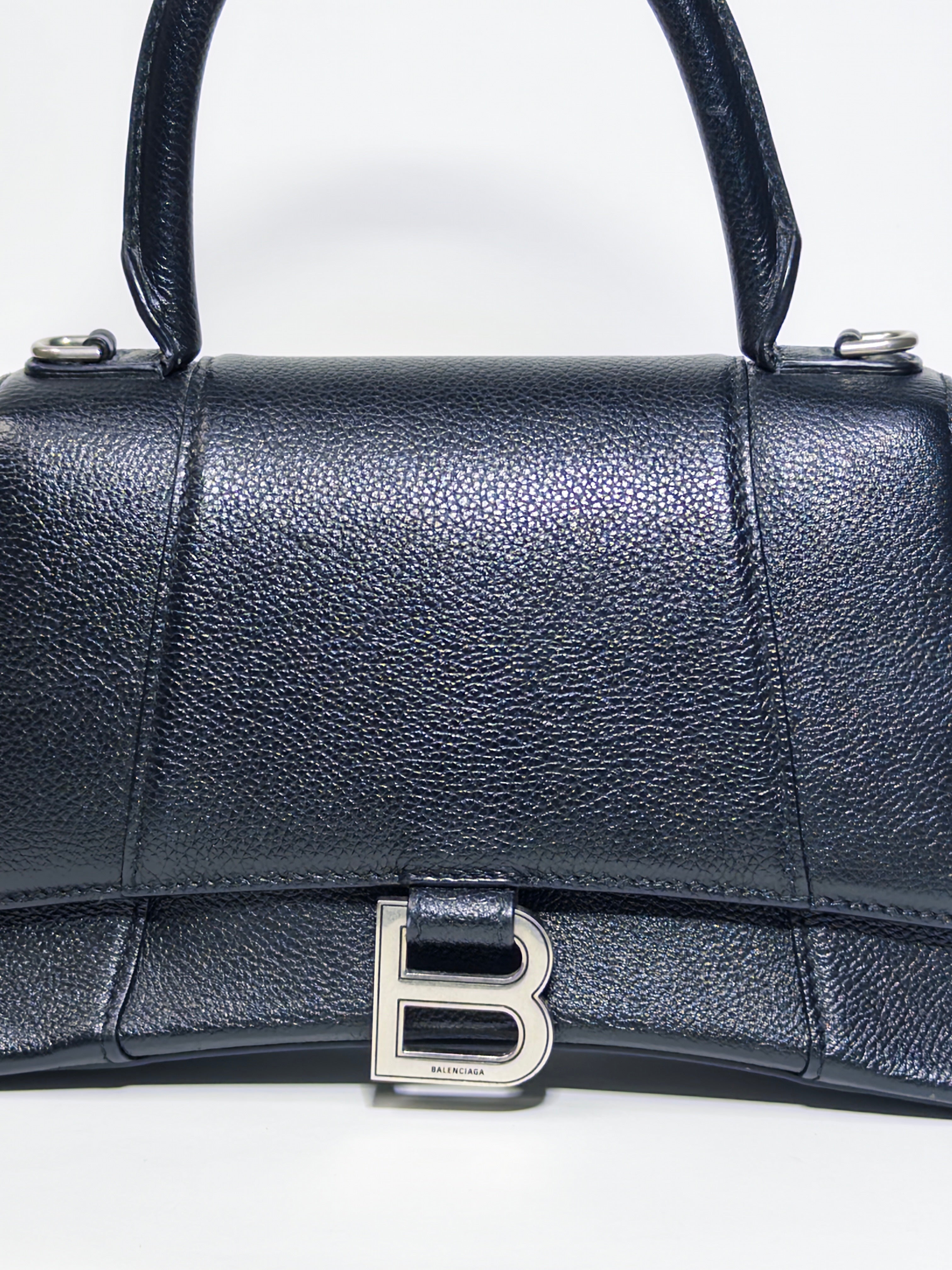 Balenciaga Black Leather XS Hourglass Bag