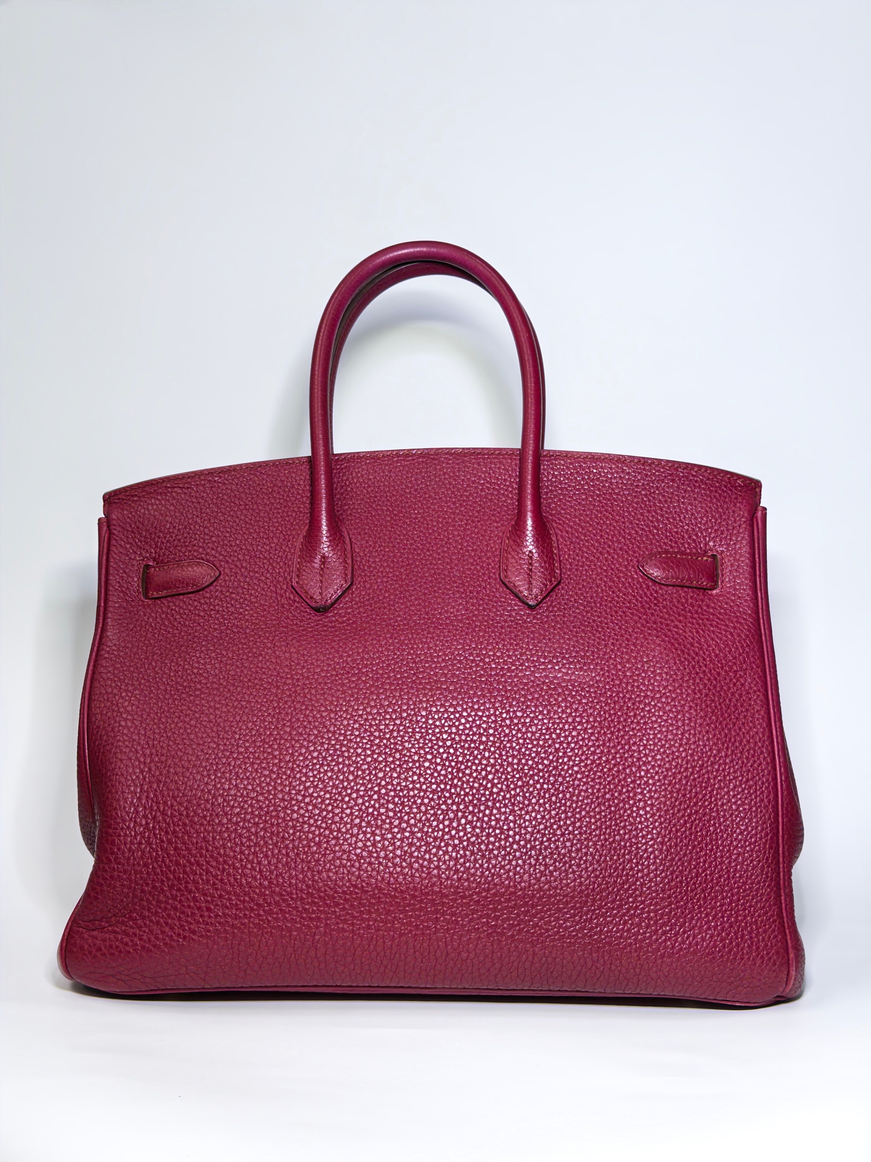Birkin 35 Togo Rubis Red Gold Hardware