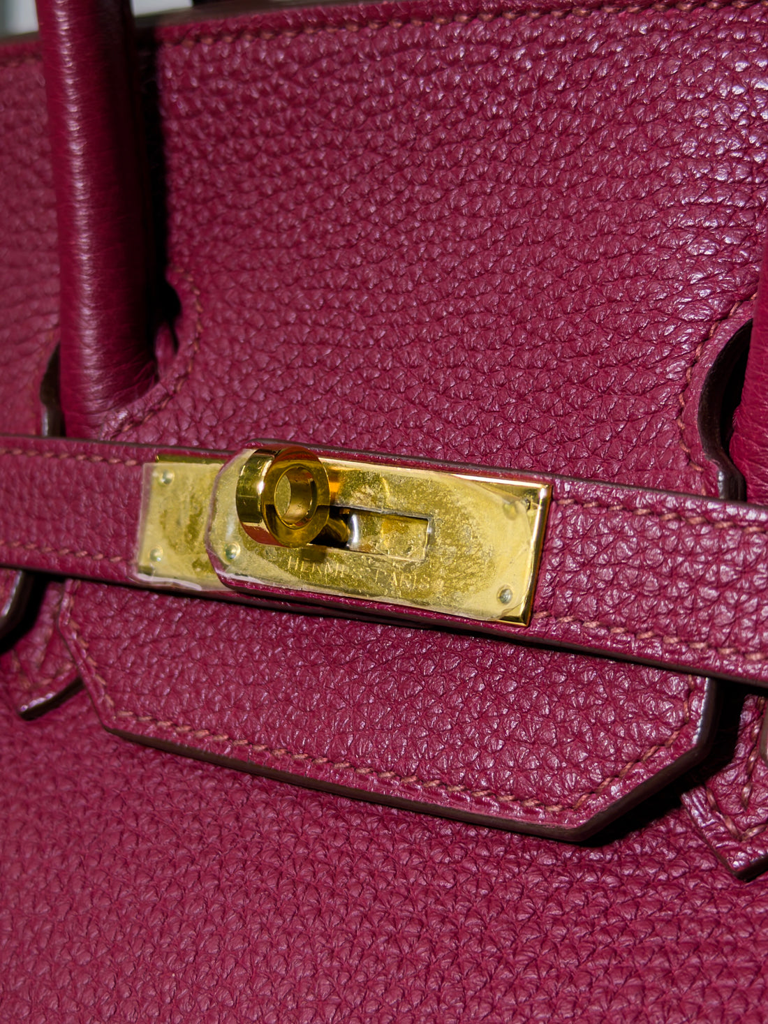 Birkin 35 Togo Rubis Red Gold Hardware
