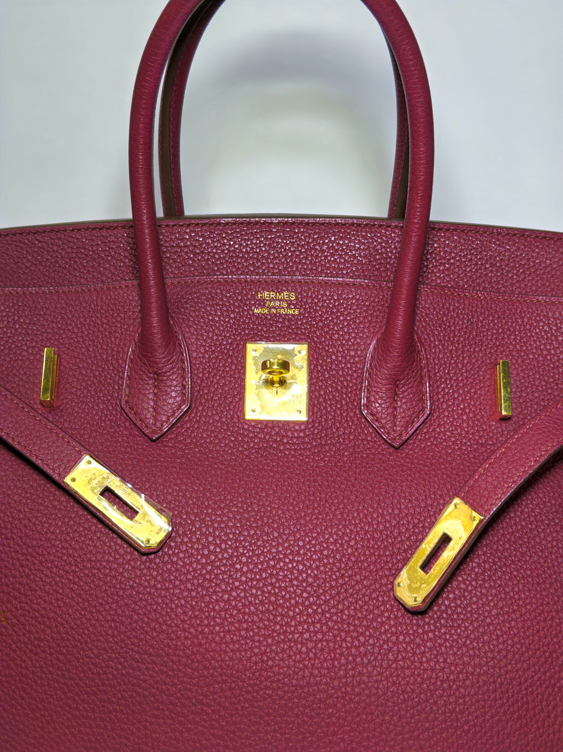 Birkin 35 Togo Rubis Red Gold Hardware