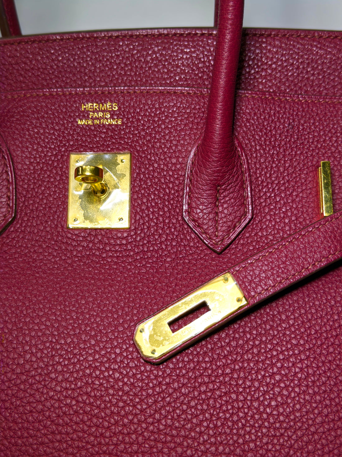Birkin 35 Togo Rubis Red Gold Hardware