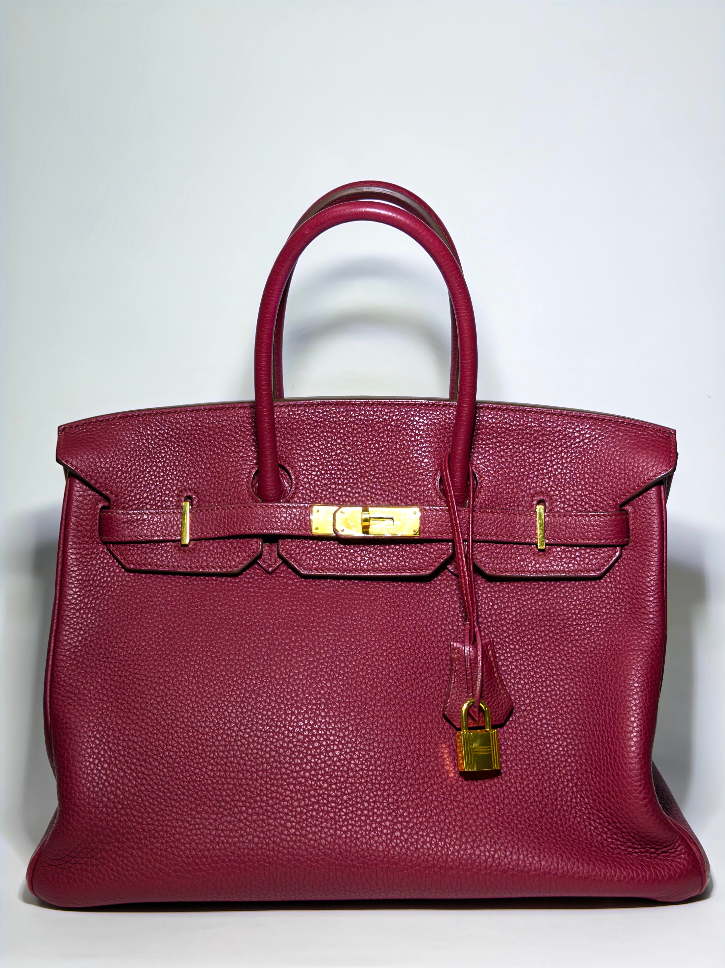 Birkin 35 Togo Rubis Red Gold Hardware