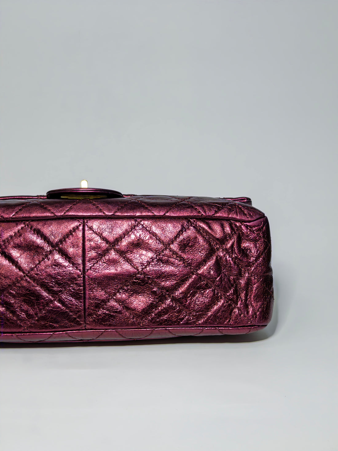 Chanel Calfskin 2.55 Reissue Flap Metallic Burgundy/Dark Red