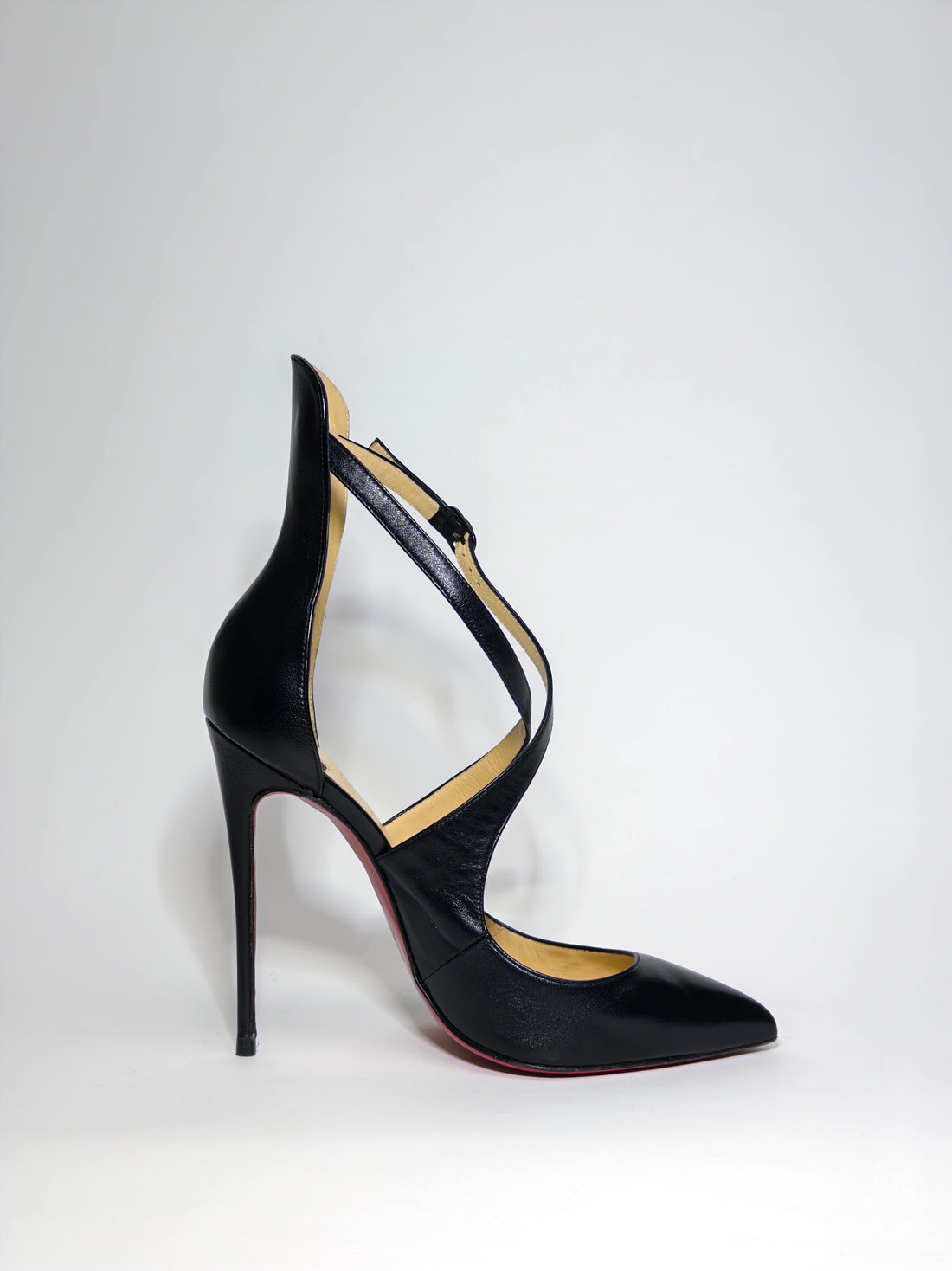 Christian Louboutin Black Leather Marlenarock Pumps
