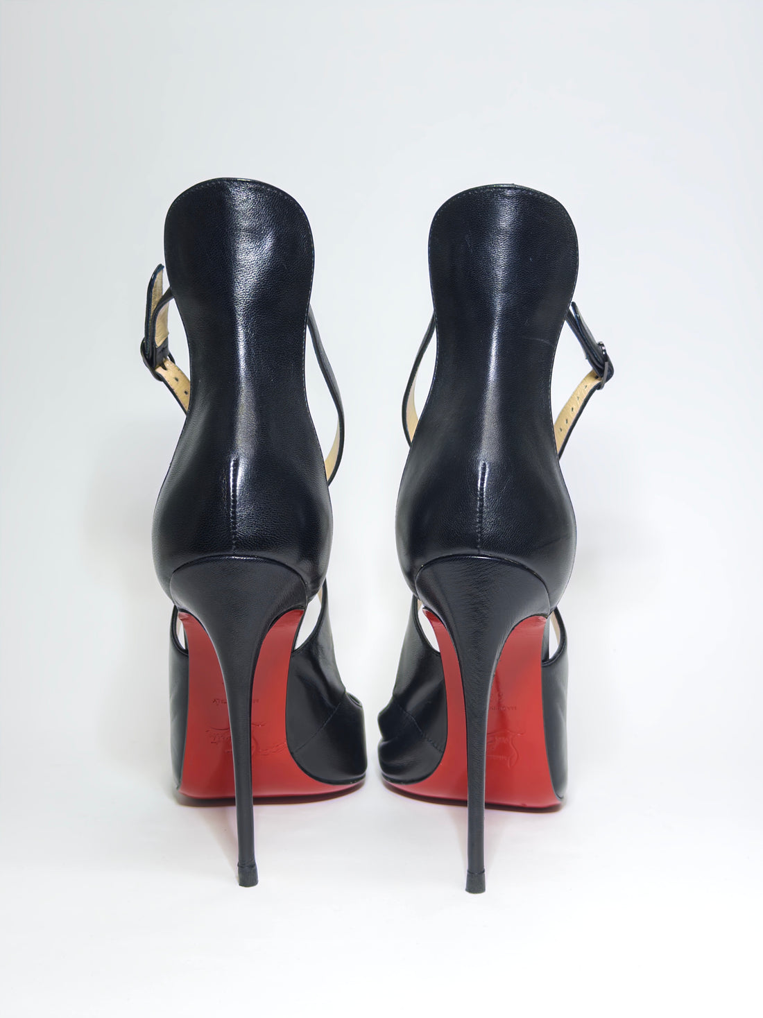 Christian Louboutin Black Leather Marlenarock Pumps