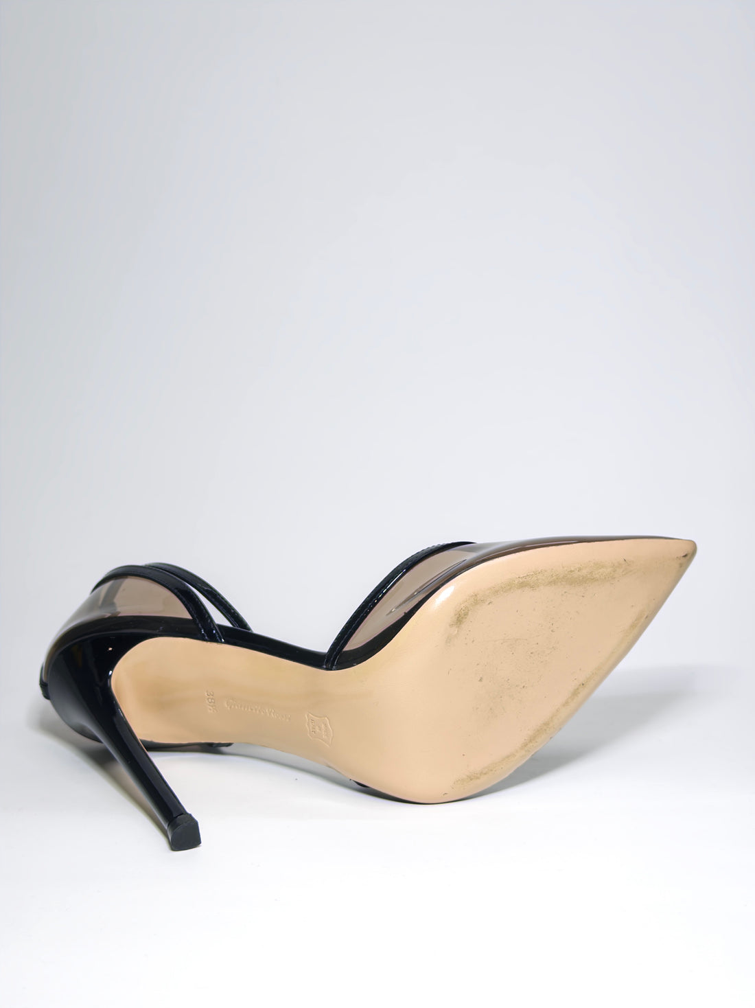 Gianvito Rossi Black Patent Leather and PVC Pumps