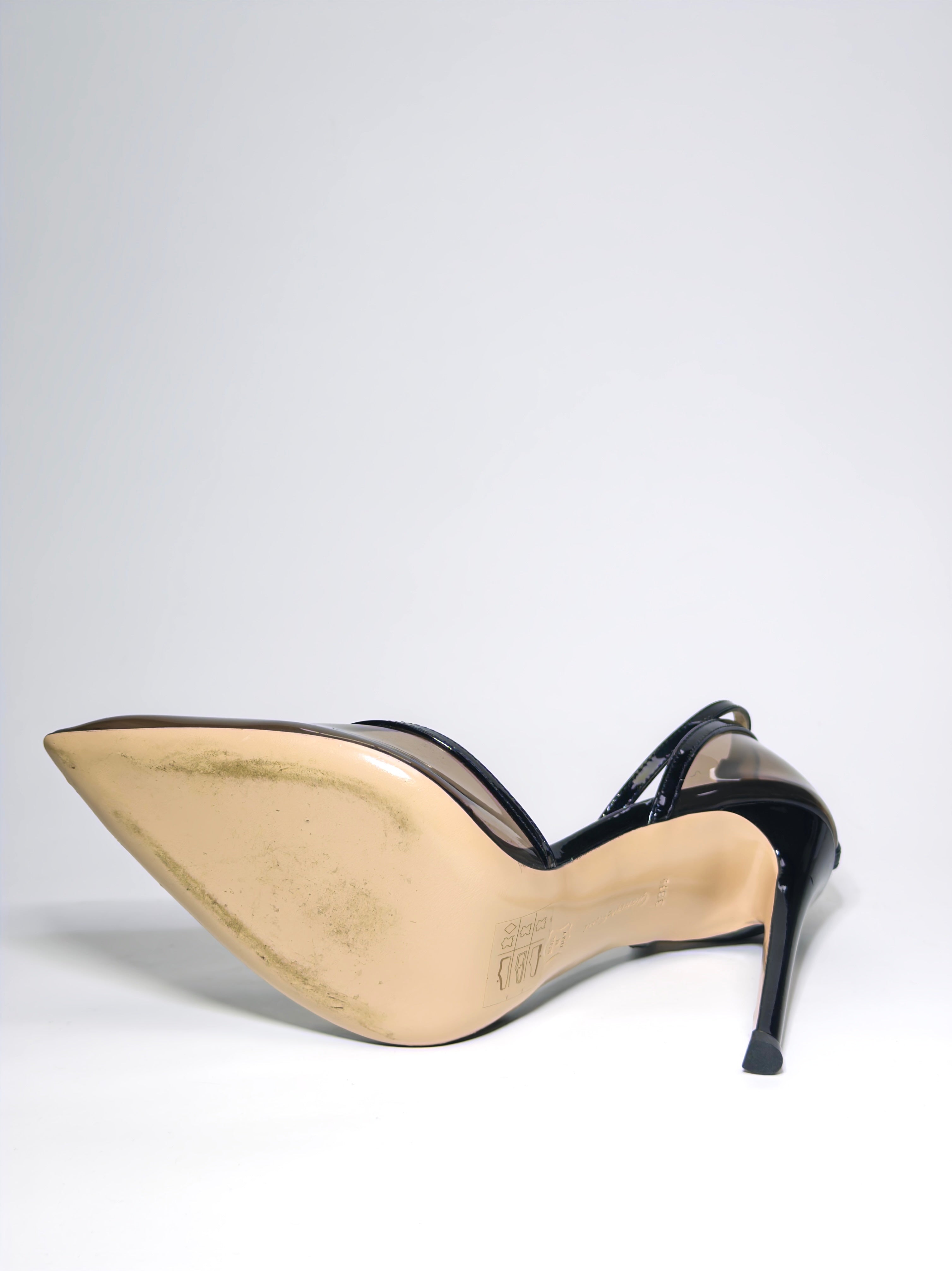 Gianvito Rossi Black Patent Leather and PVC Pumps