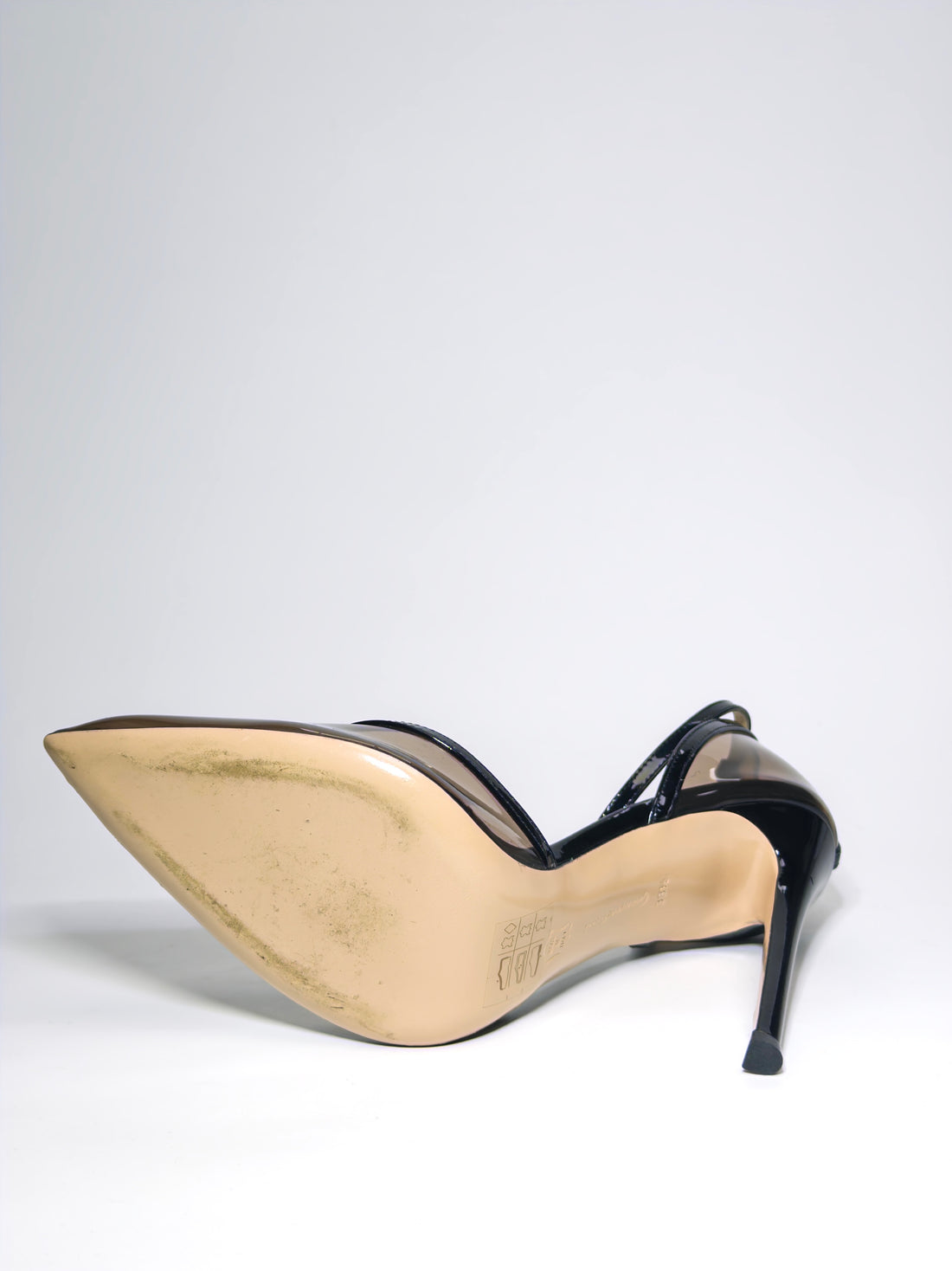 Gianvito Rossi Black Patent Leather and PVC Pumps