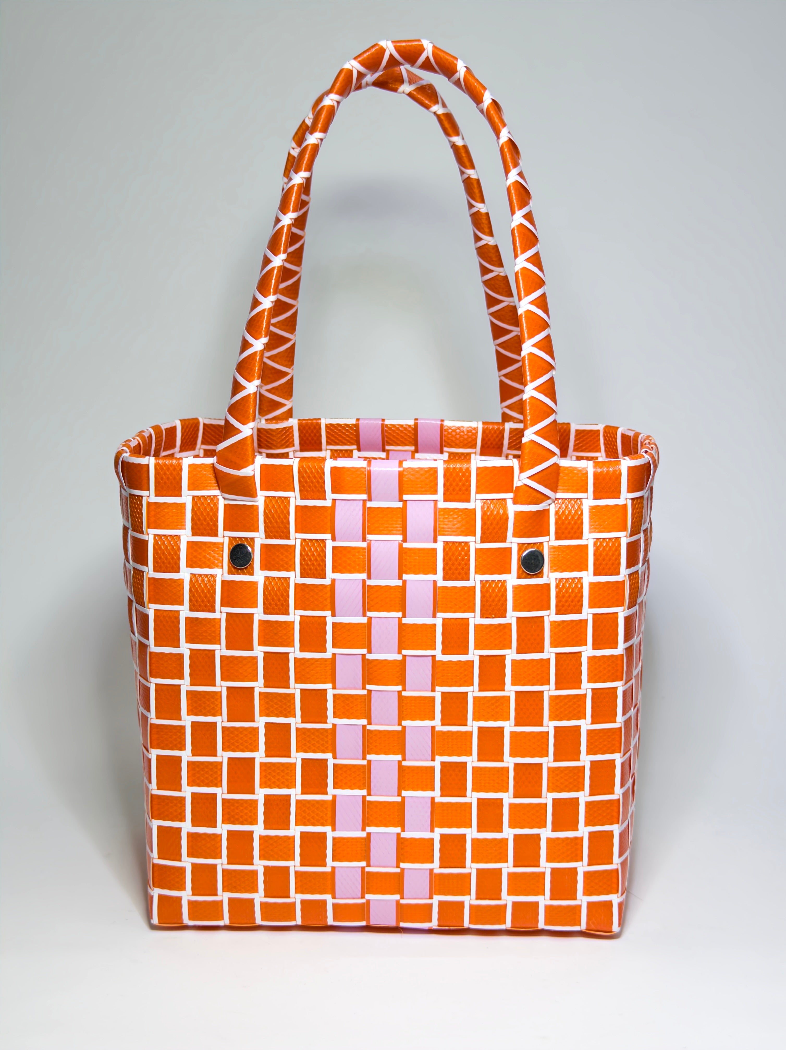 Marni Orange Braided Box Bucket Bag