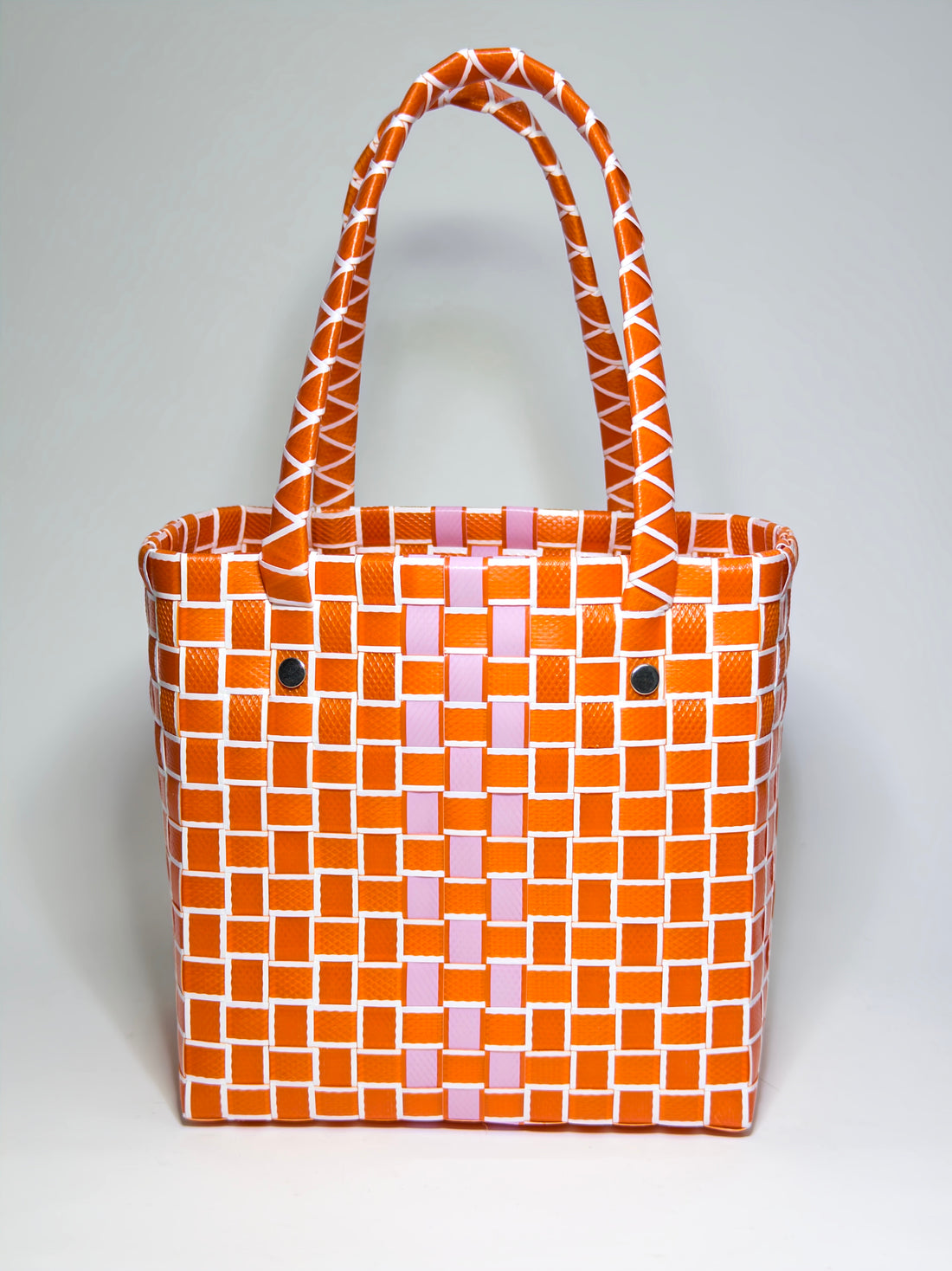 Marni Orange Braided Box Bucket Bag