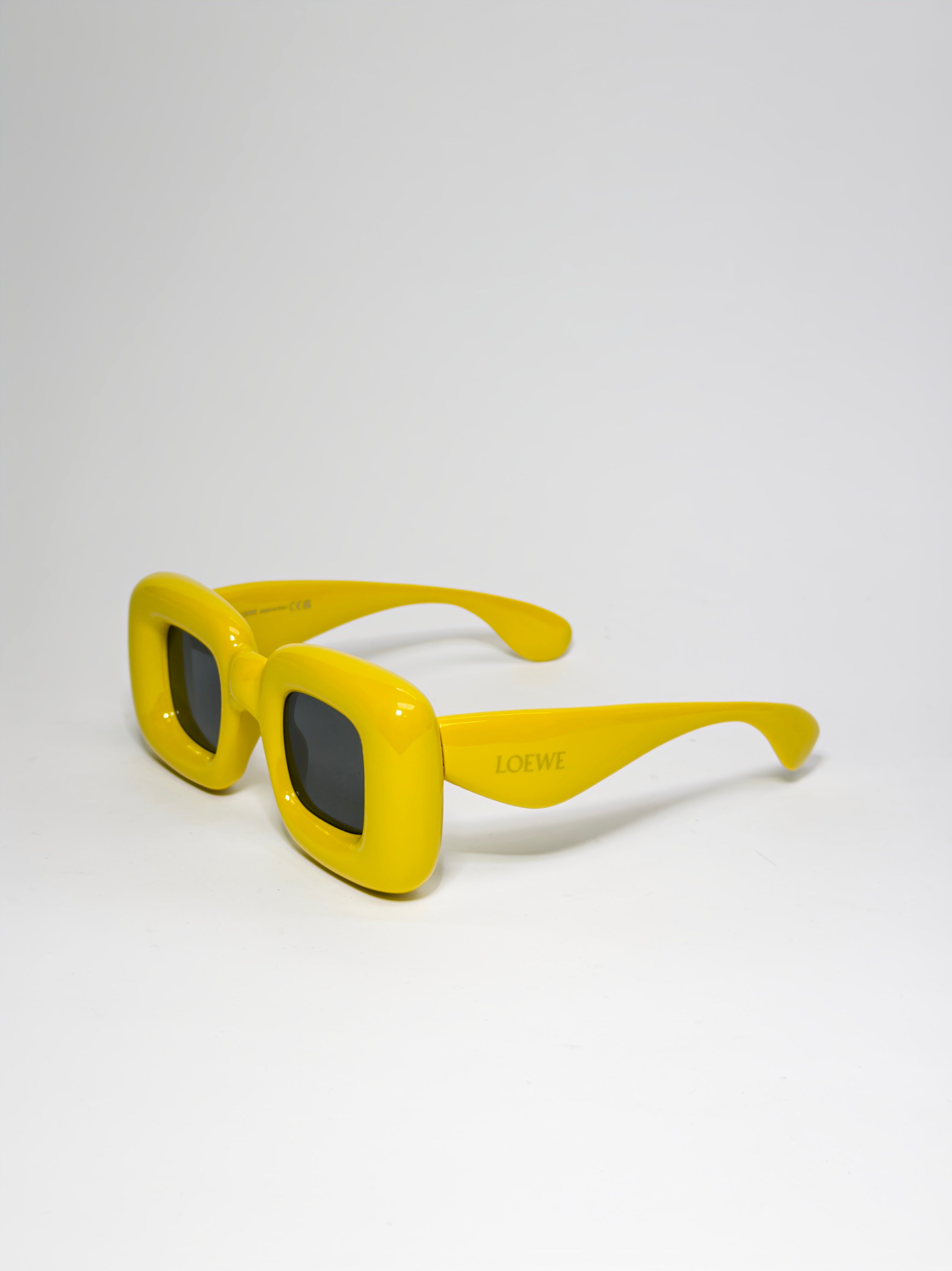 Loewe Yellow Square Inflated Sunglasses