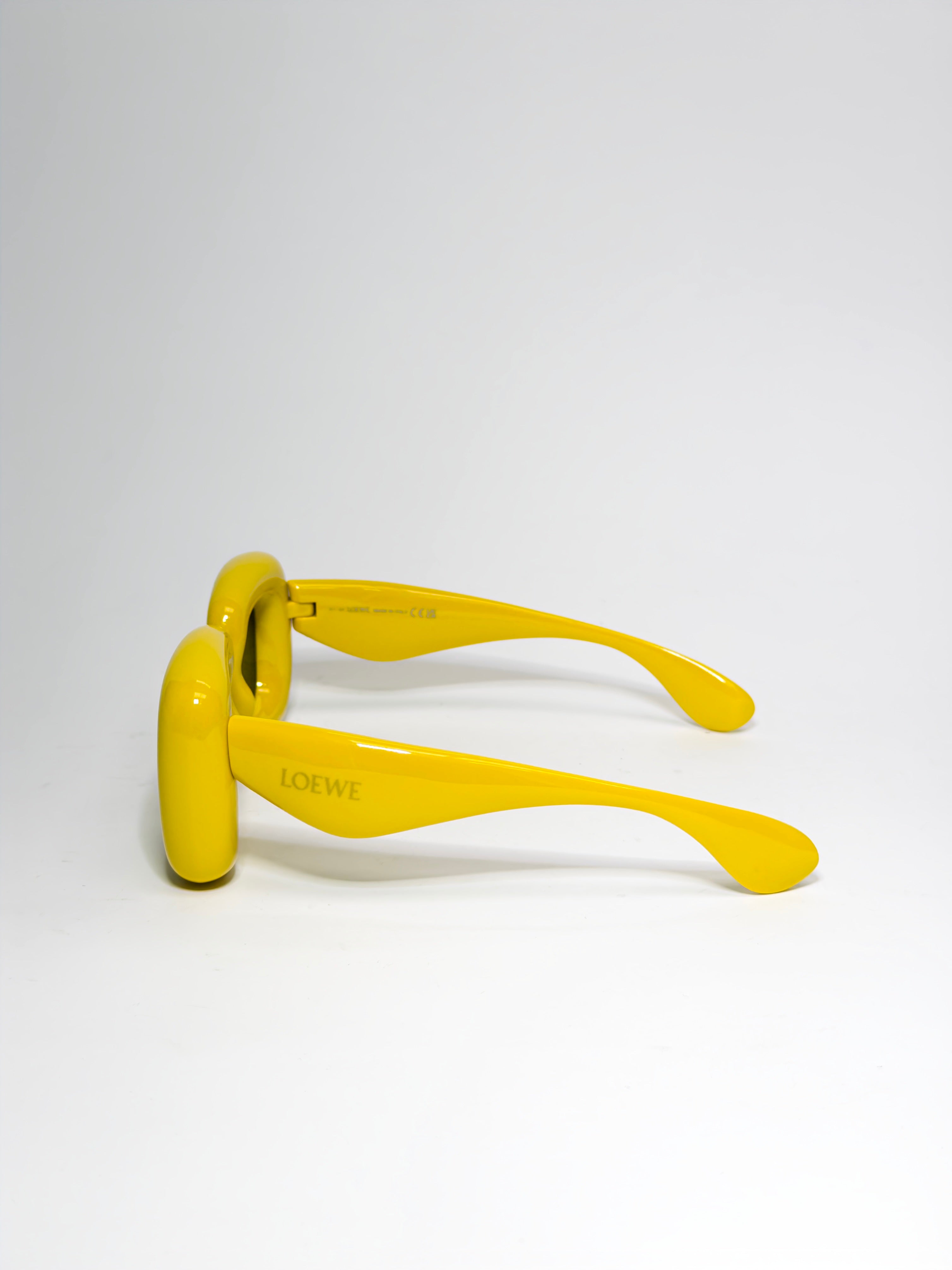Loewe Yellow Square Inflated Sunglasses