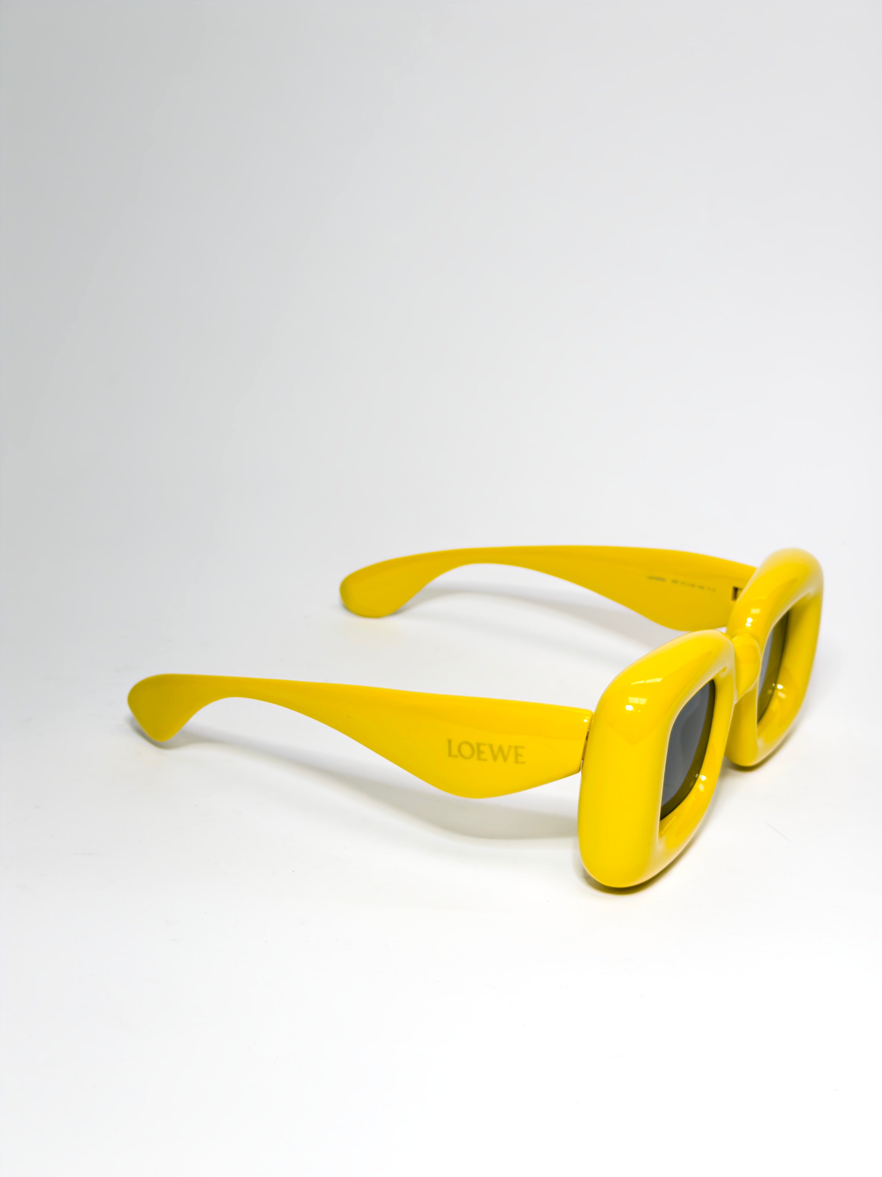 Loewe Yellow Square Inflated Sunglasses
