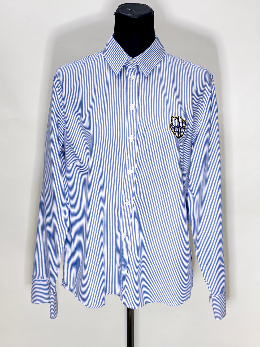 Carolina Herrera Cotton Crest Embroidered Shirt