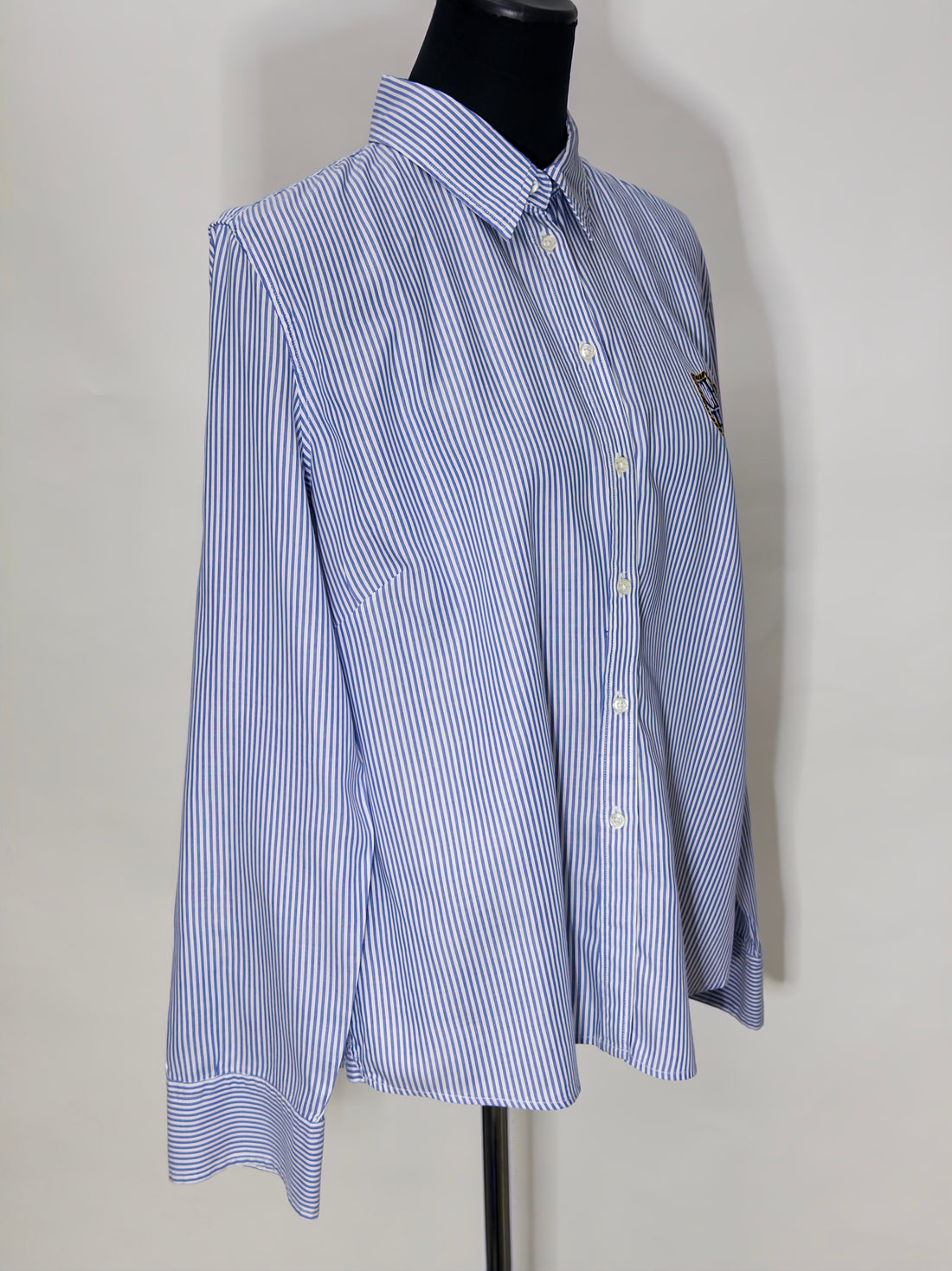 Carolina Herrera Cotton Crest Embroidered Shirt