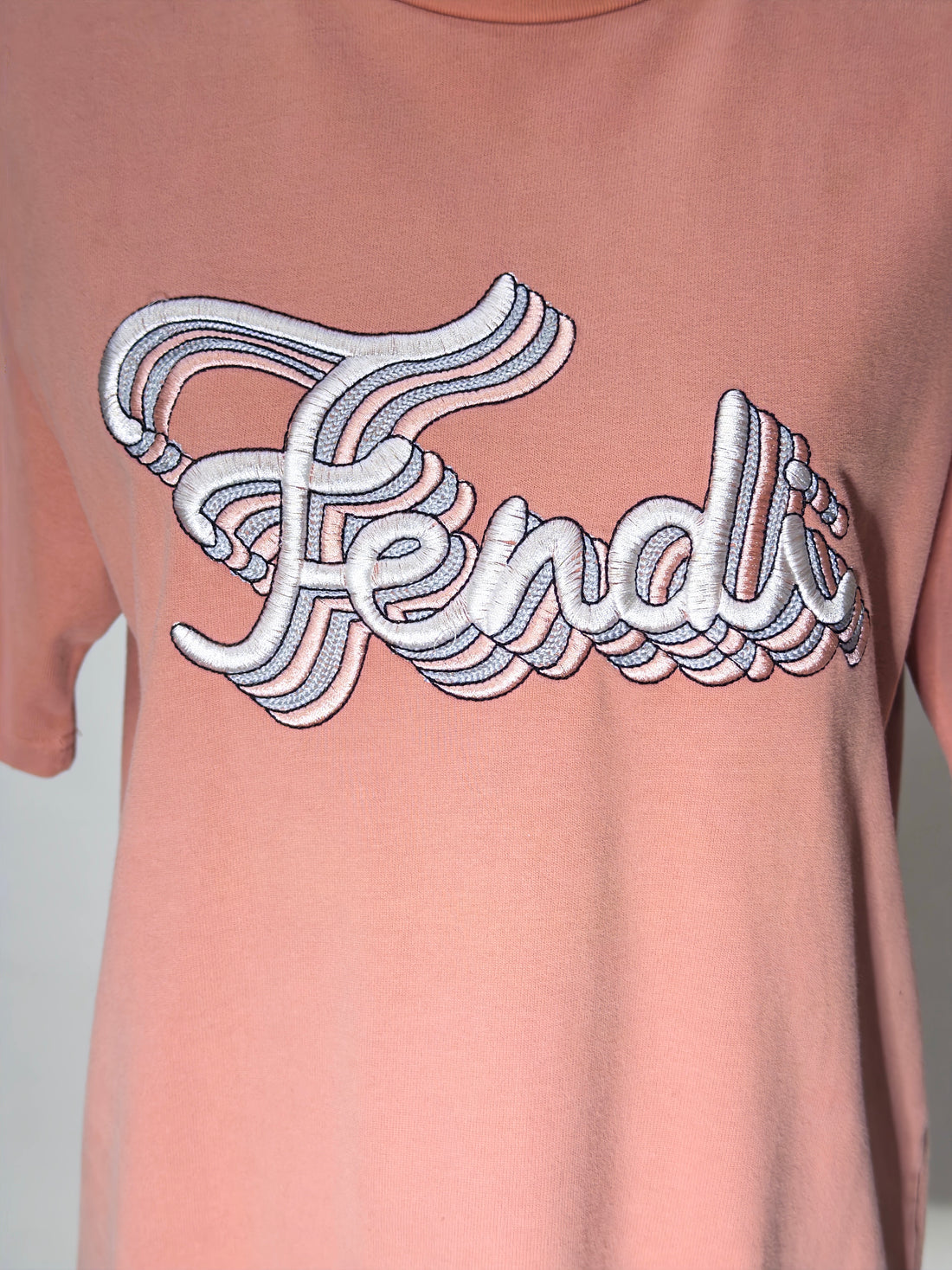 Fendi 3D Logo Pink T-shirt