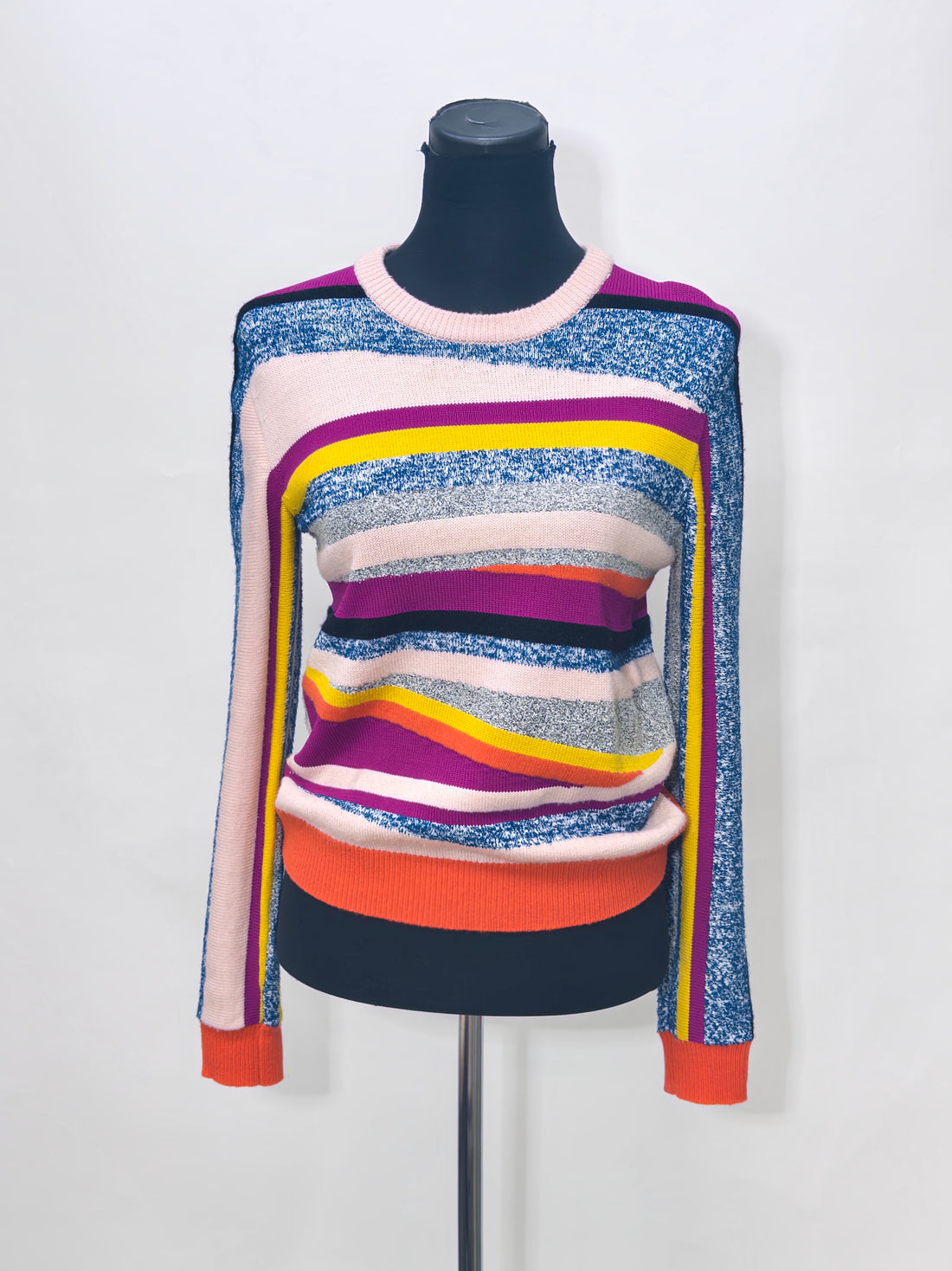 Kenzo Multicolor Striped Patterned Knit Sweater