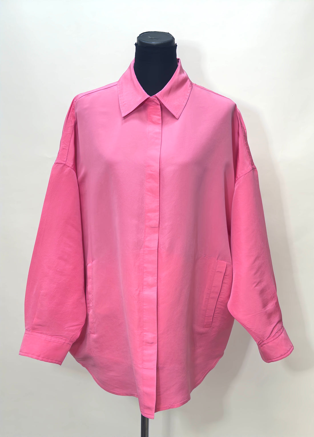 Valentino Pink Oversized Snap Button Shirt