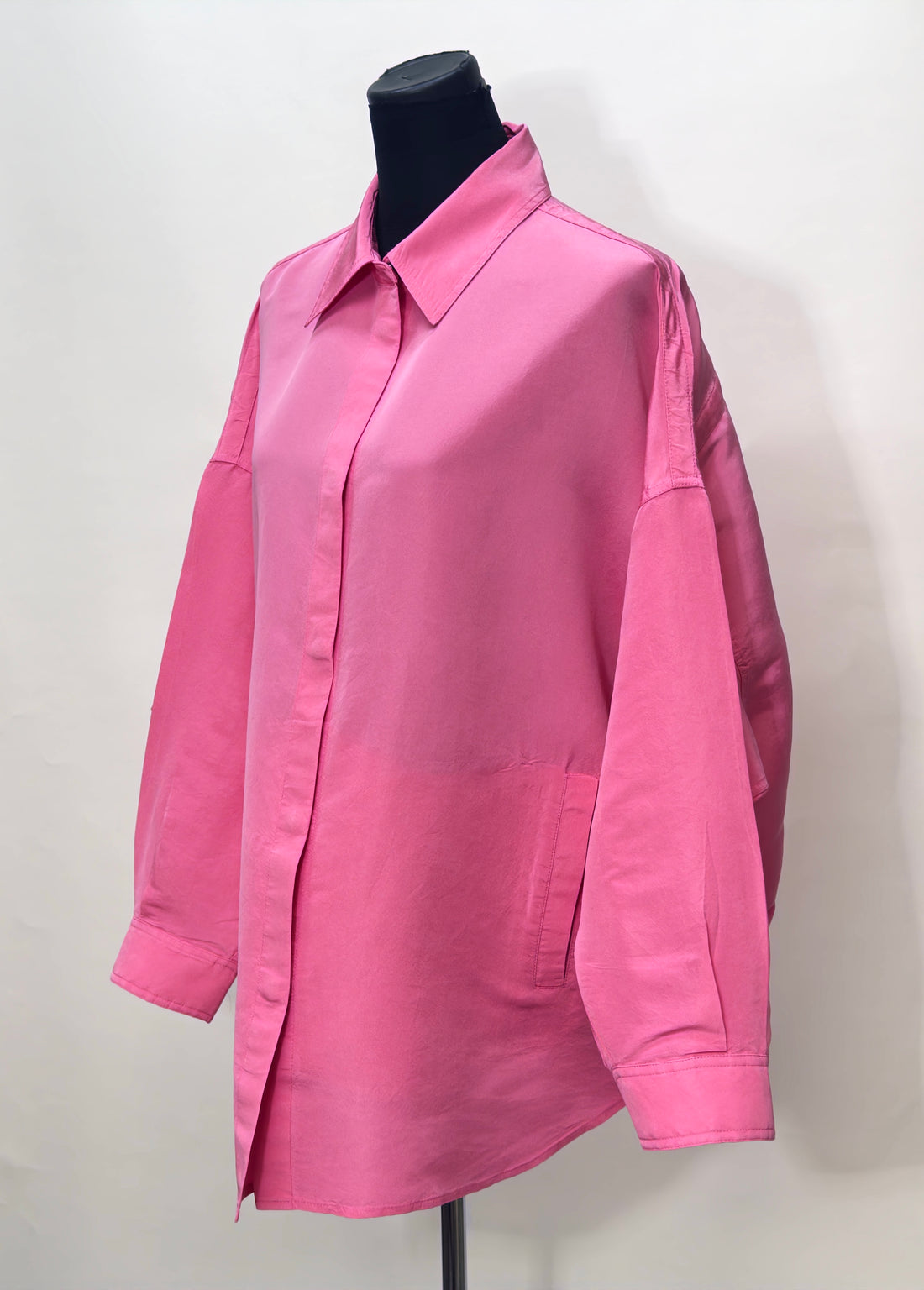 Valentino Pink Oversized Snap Button Shirt