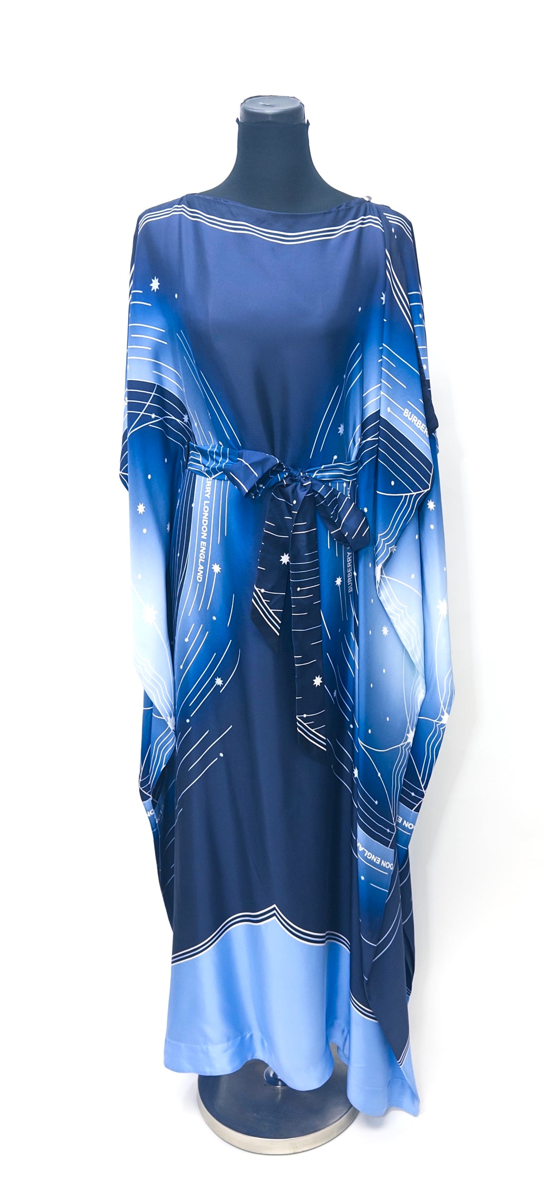 Burberry Limited Edition Constellations Blue Kaftan Dress