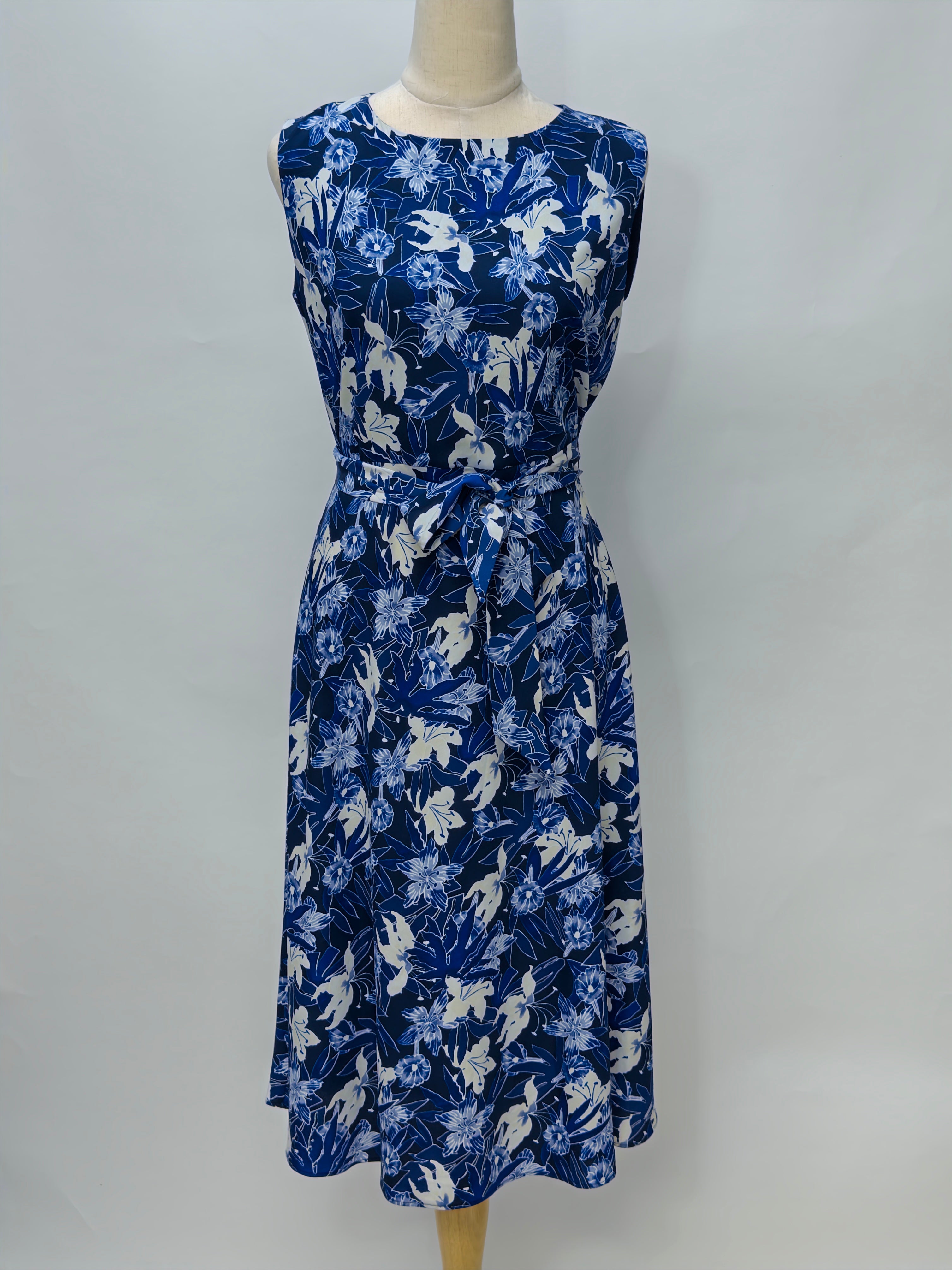 Ralph Lauren Floral Blue Midi Dress