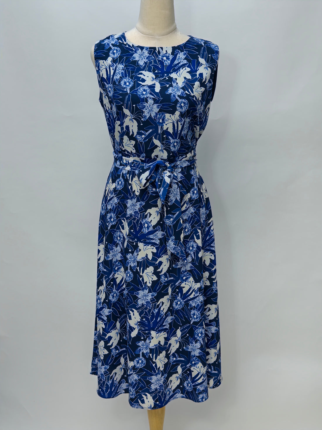 Ralph Lauren Floral Blue Midi Dress