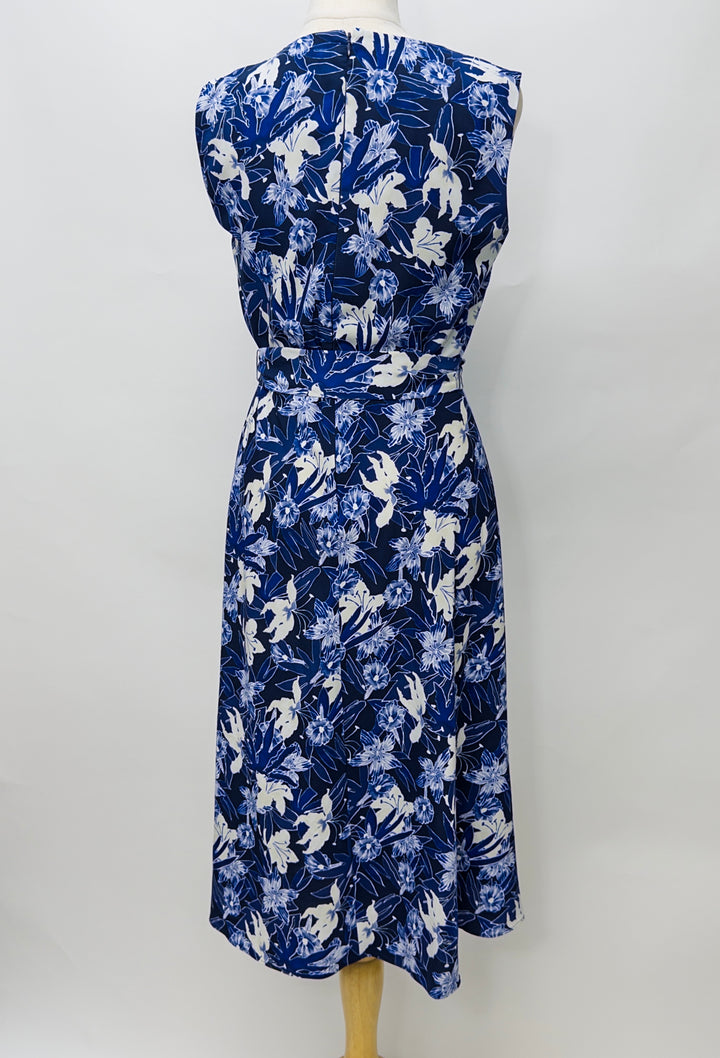 Ralph Lauren Floral Blue Midi Dress
