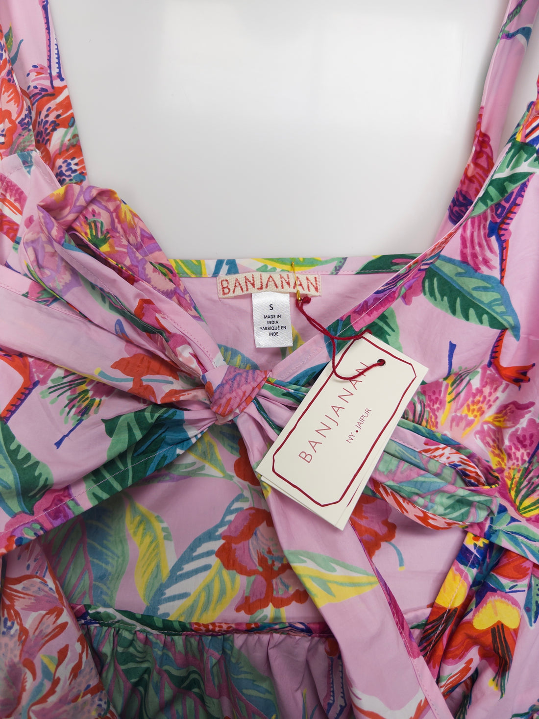 Banjanan Tie Detail Ruffled Long Dress