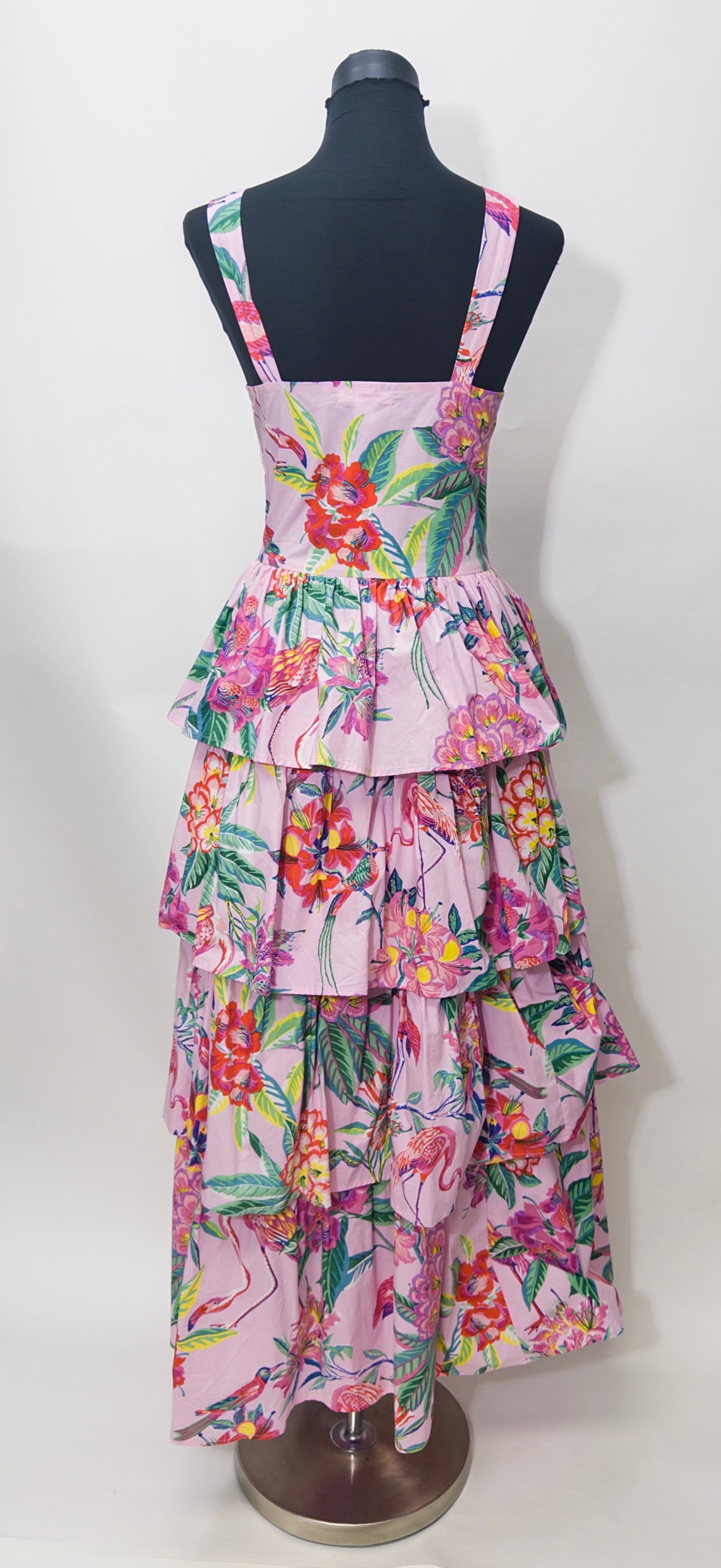 Banjanan Tie Detail Ruffled Long Dress