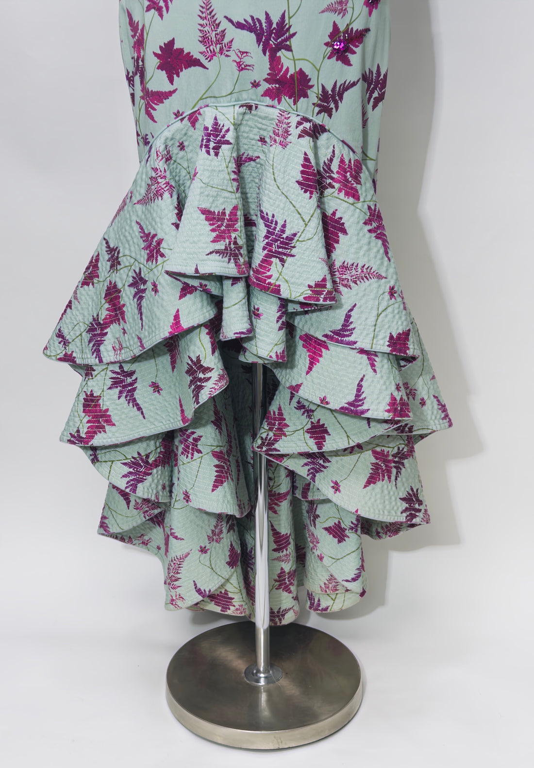 Johanna Ortiz Off-Shoulder Ruffled Long Dress