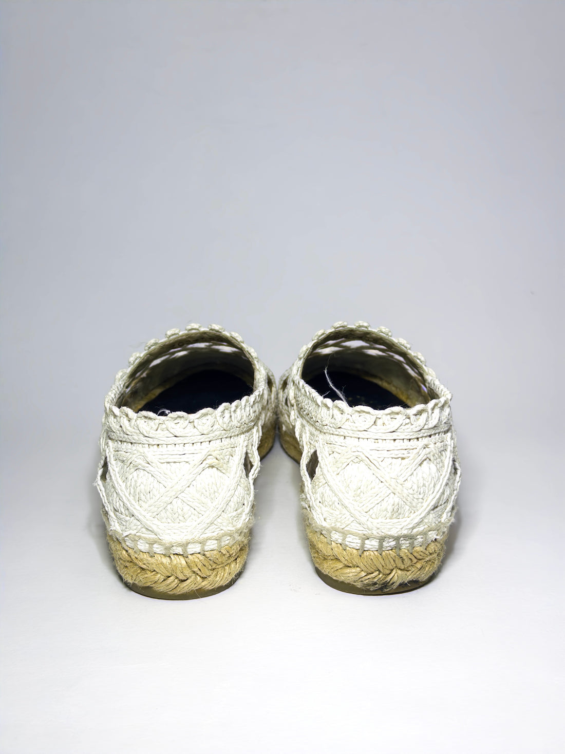 Chanel Knit Fabric and Canvas Interlocking CC Logo Espadrilles