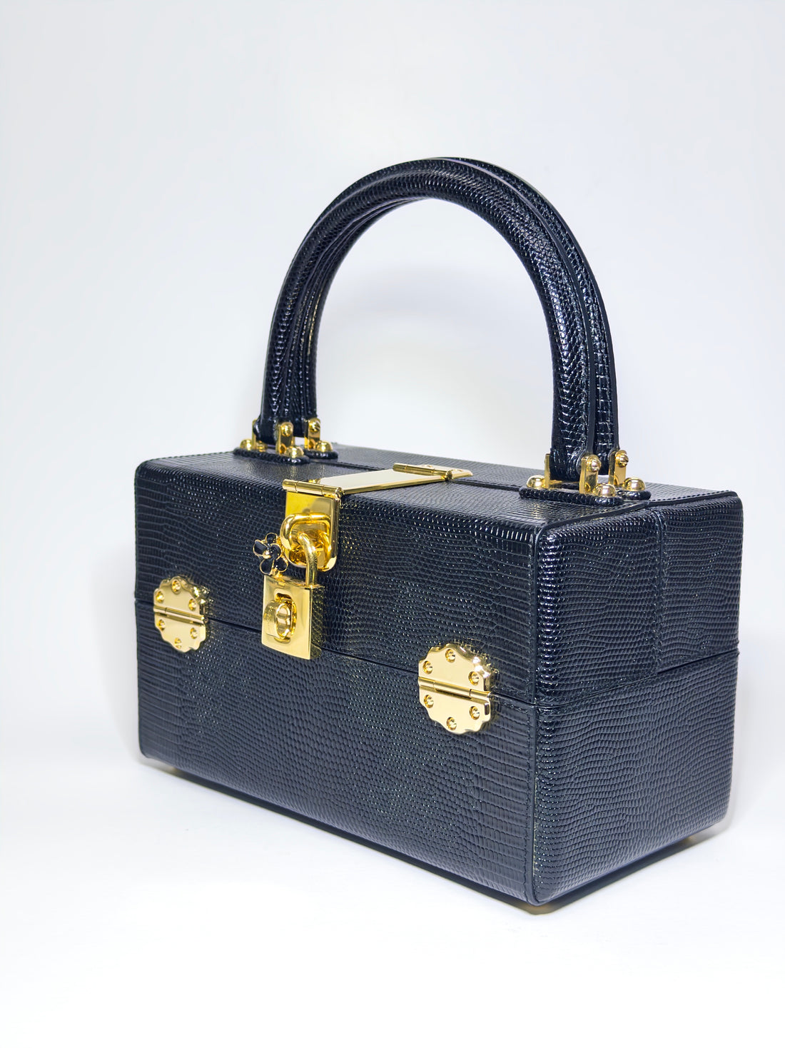 Dolce & Gabbana Lizard Embossed Box in Calfskin Leather