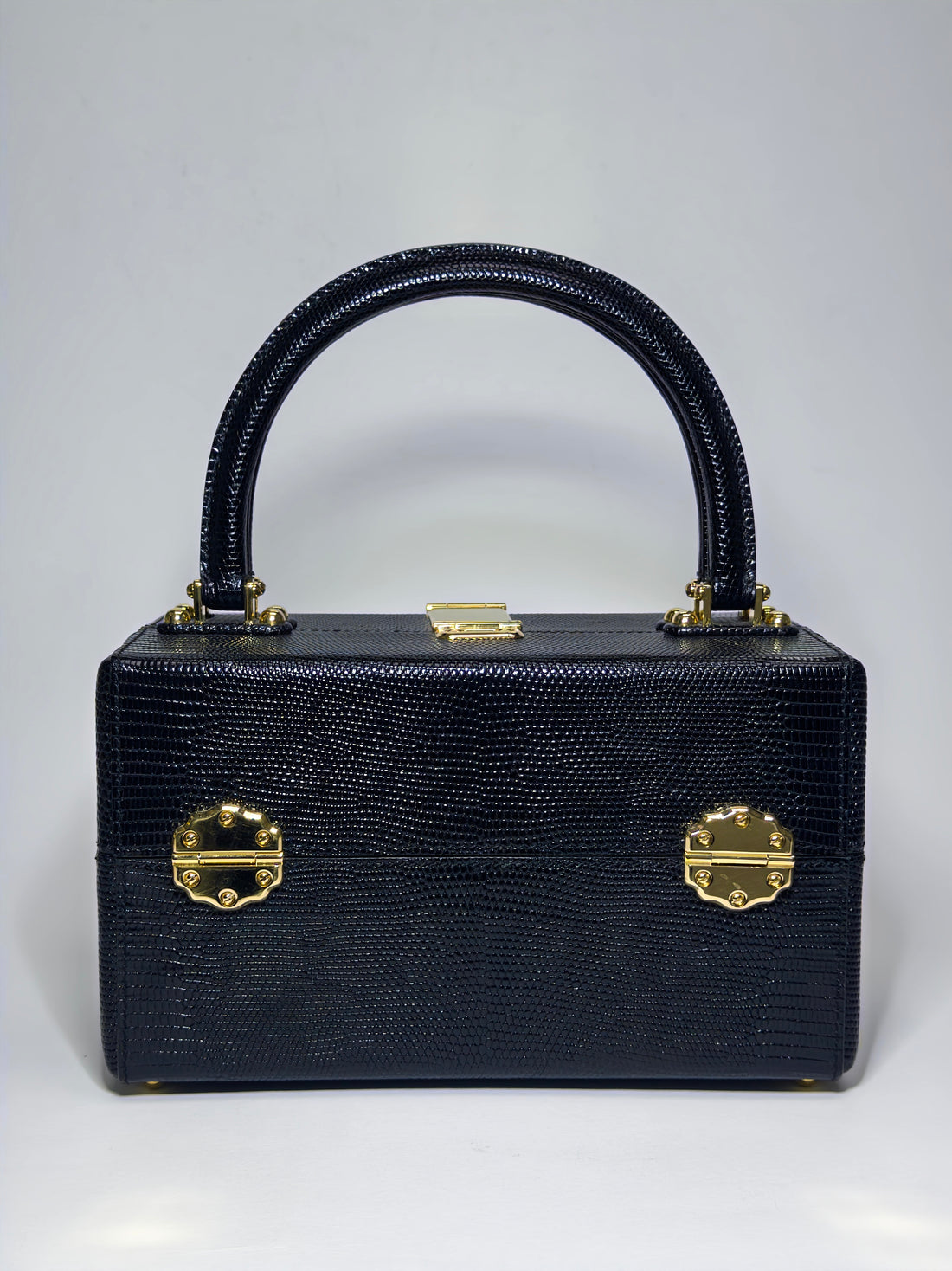 Dolce & Gabbana Lizard Embossed Box in Calfskin Leather