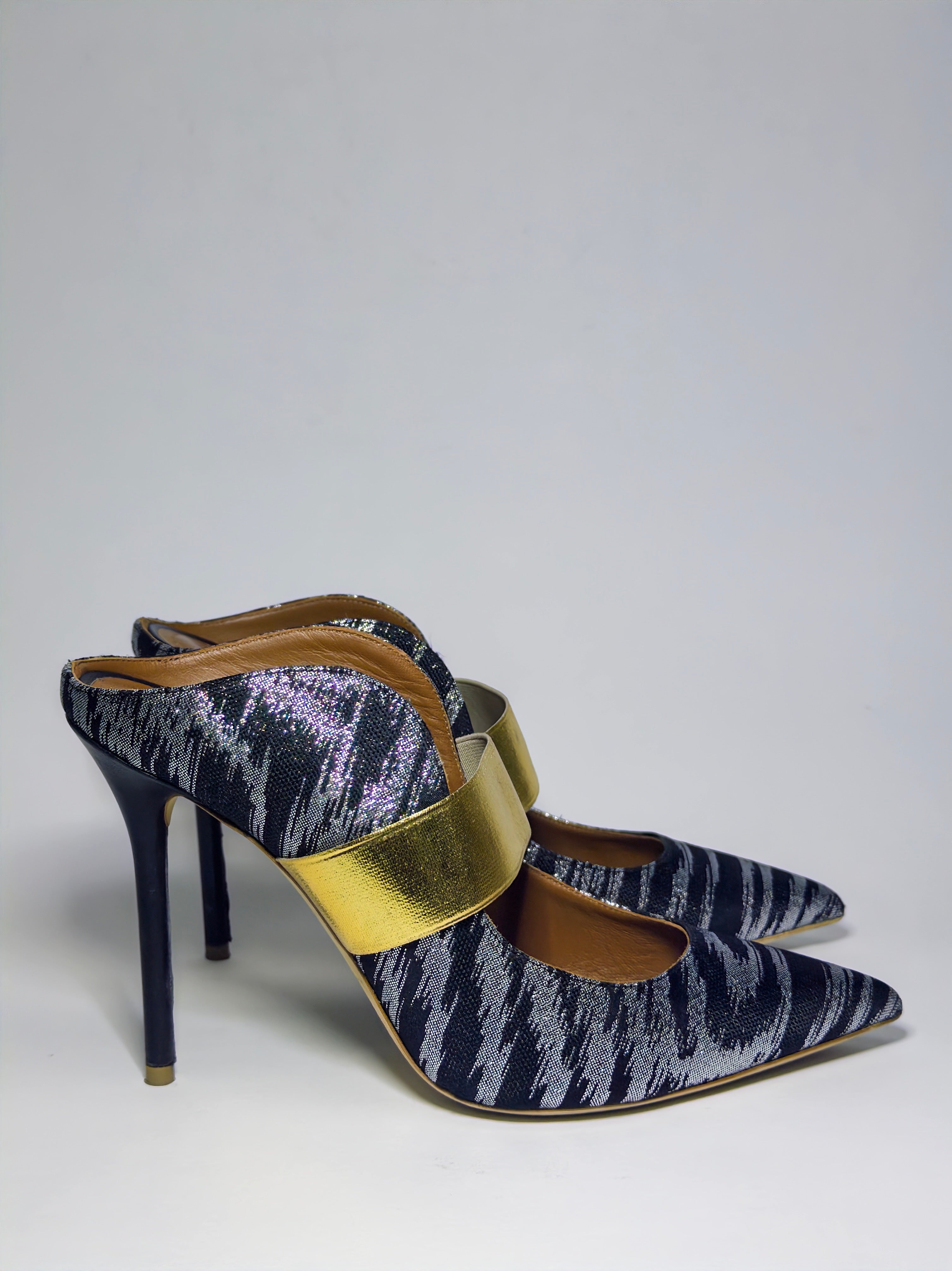 Malone Souliers Lurex Fabric Maureen Mules