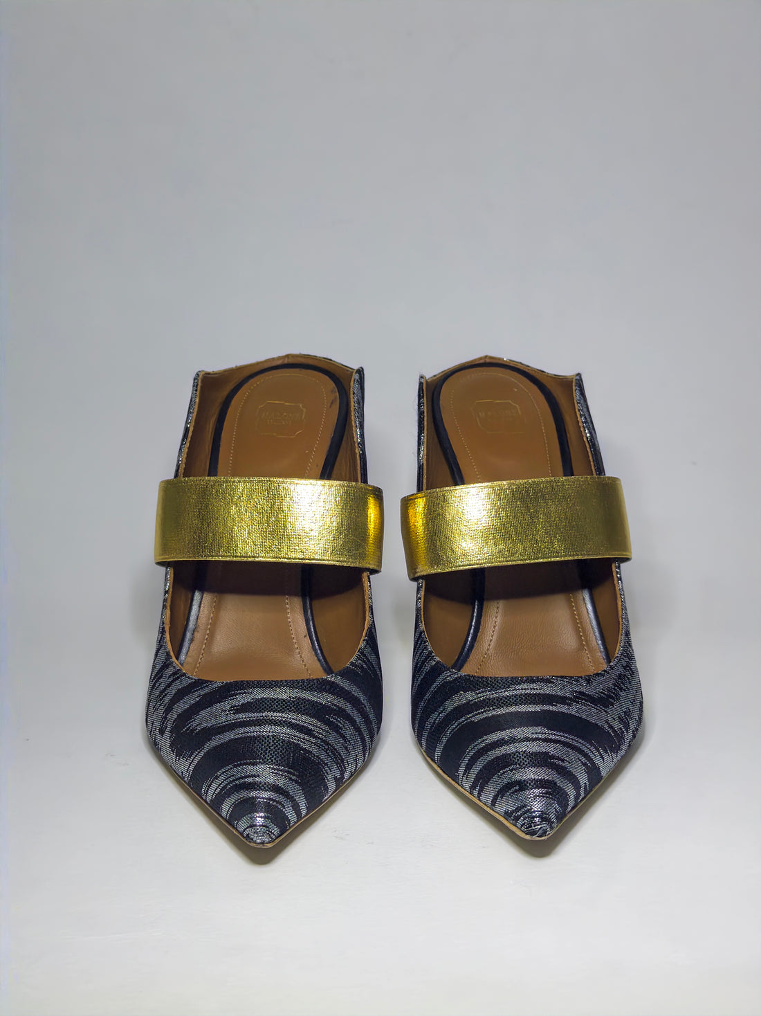 Malone Souliers Lurex Fabric Maureen Mules