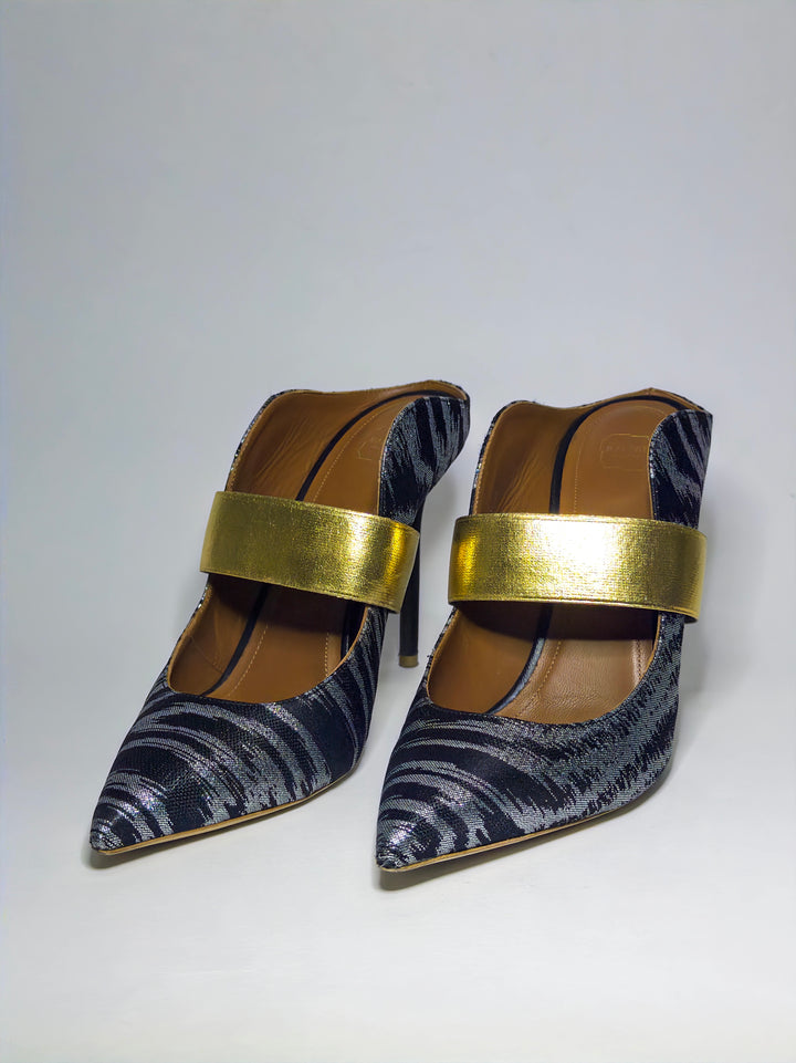 Malone Souliers Lurex Fabric Maureen Mules