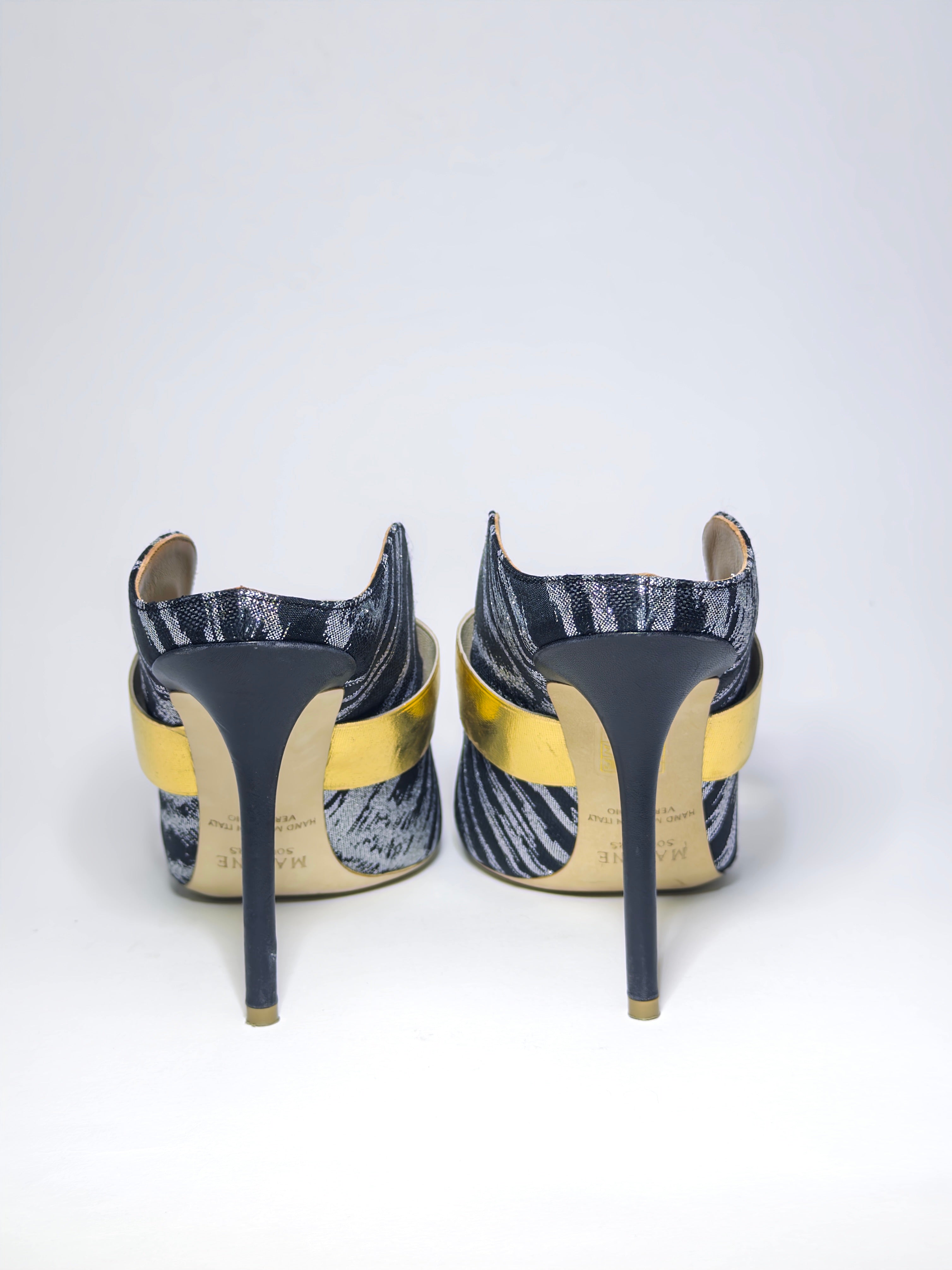 Malone Souliers Lurex Fabric Maureen Mules