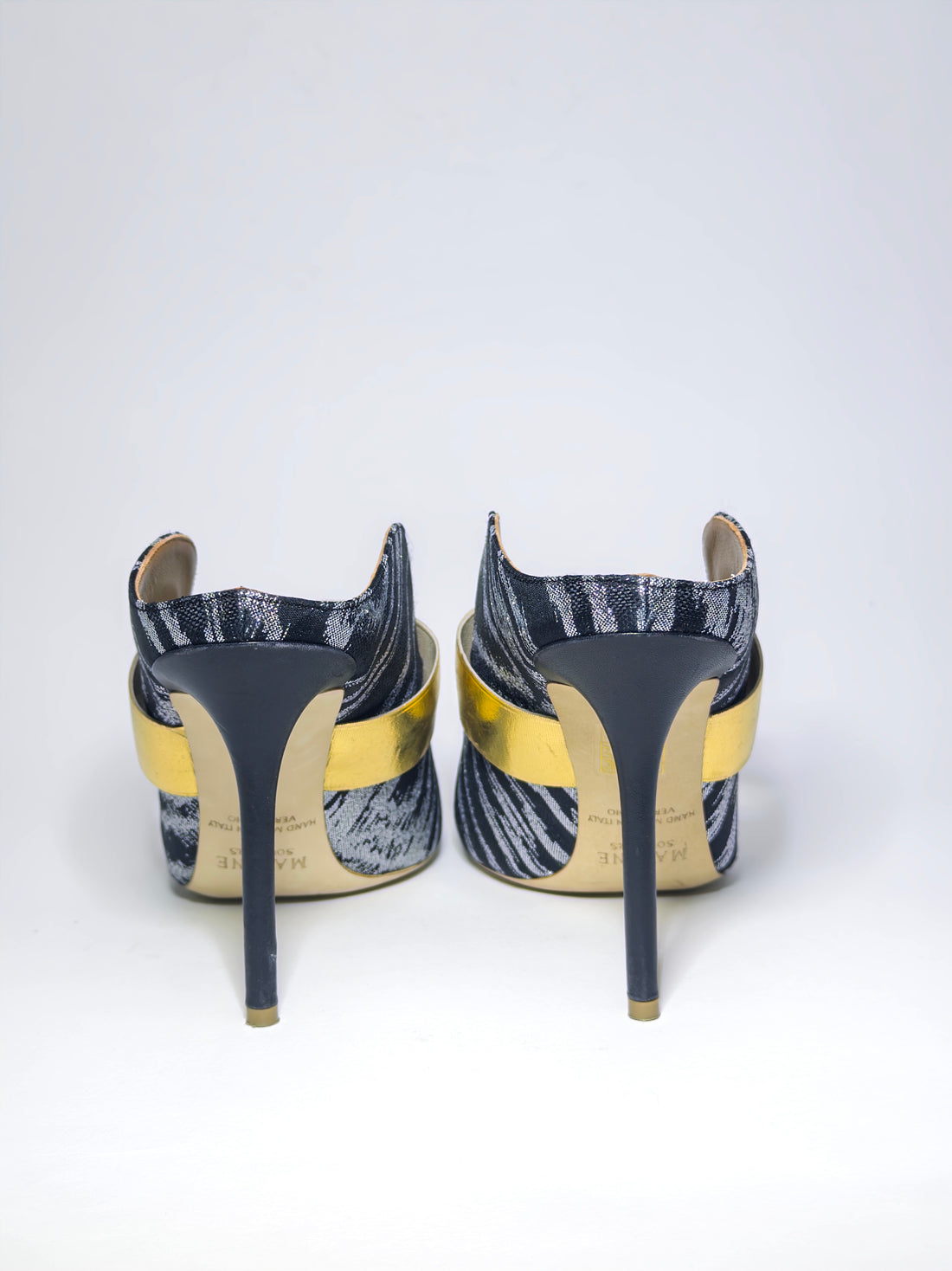 Malone Souliers Lurex Fabric Maureen Mules