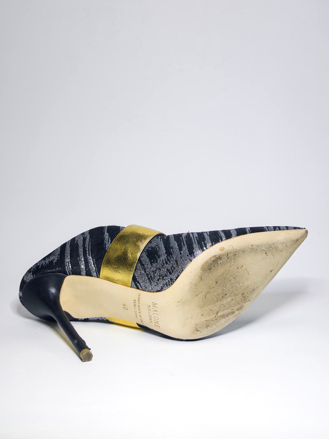 Malone Souliers Lurex Fabric Maureen Mules