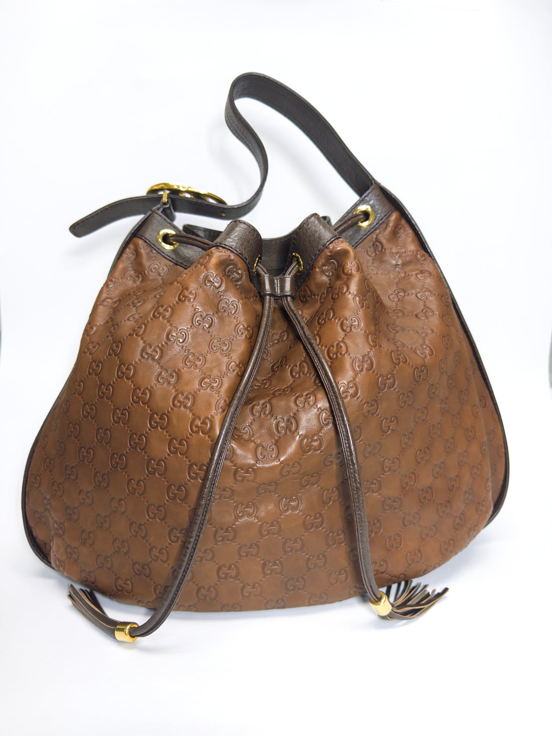 Gucci Brown Guccissima Leather Interlocking Icon Hobo