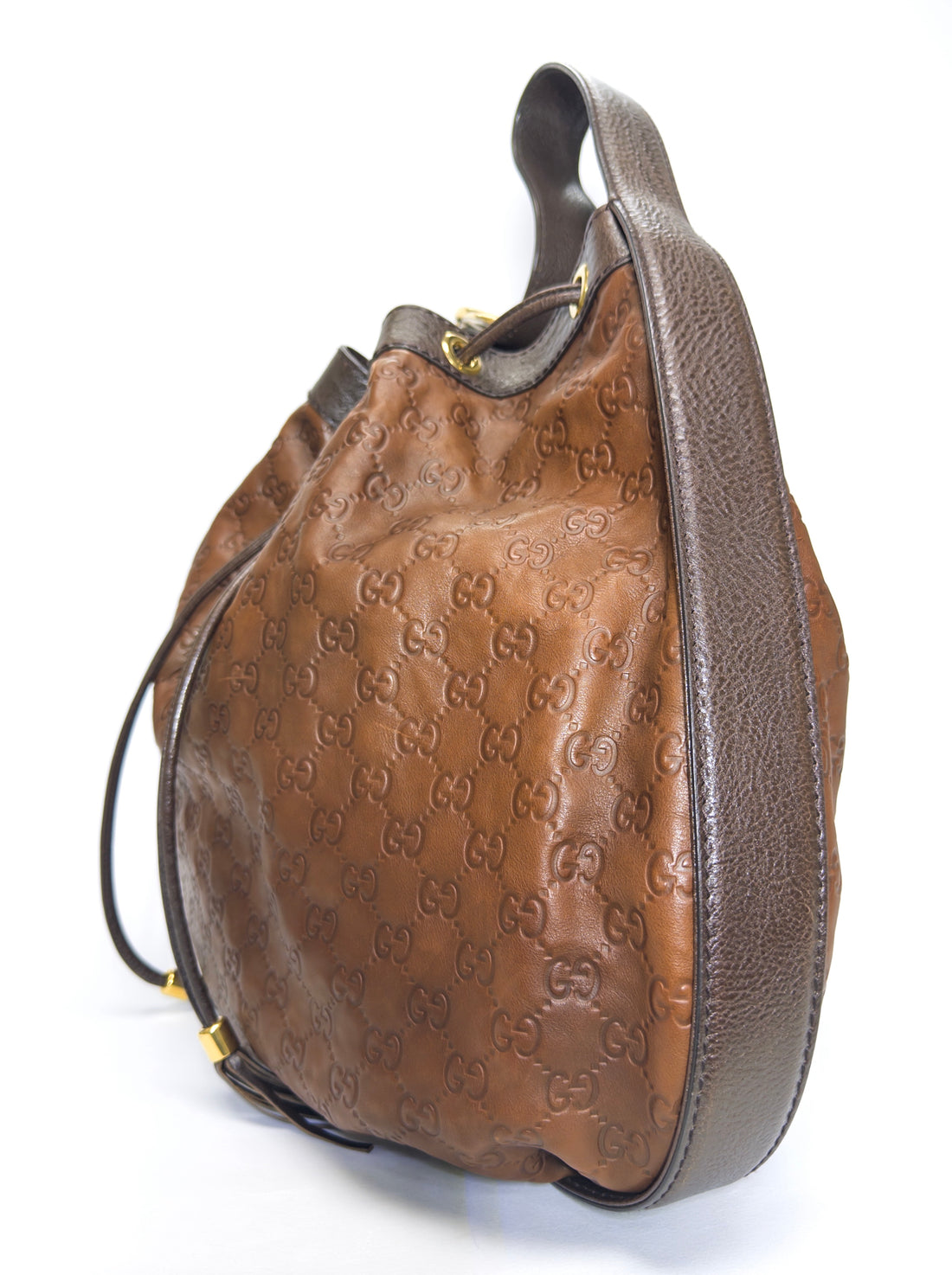 Gucci Brown Guccissima Leather Interlocking Icon Hobo