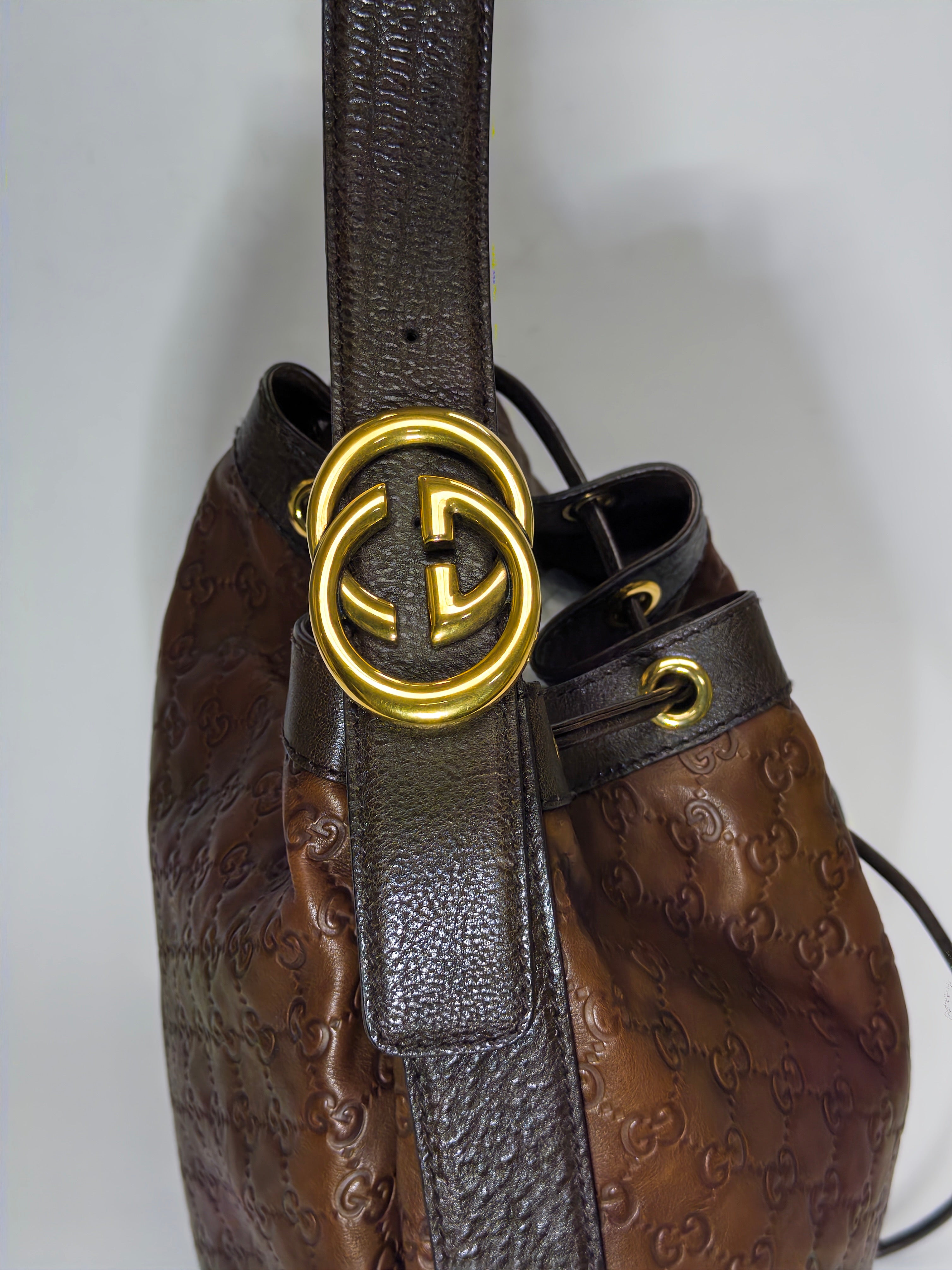 Gucci Brown Guccissima Leather Interlocking Icon Hobo