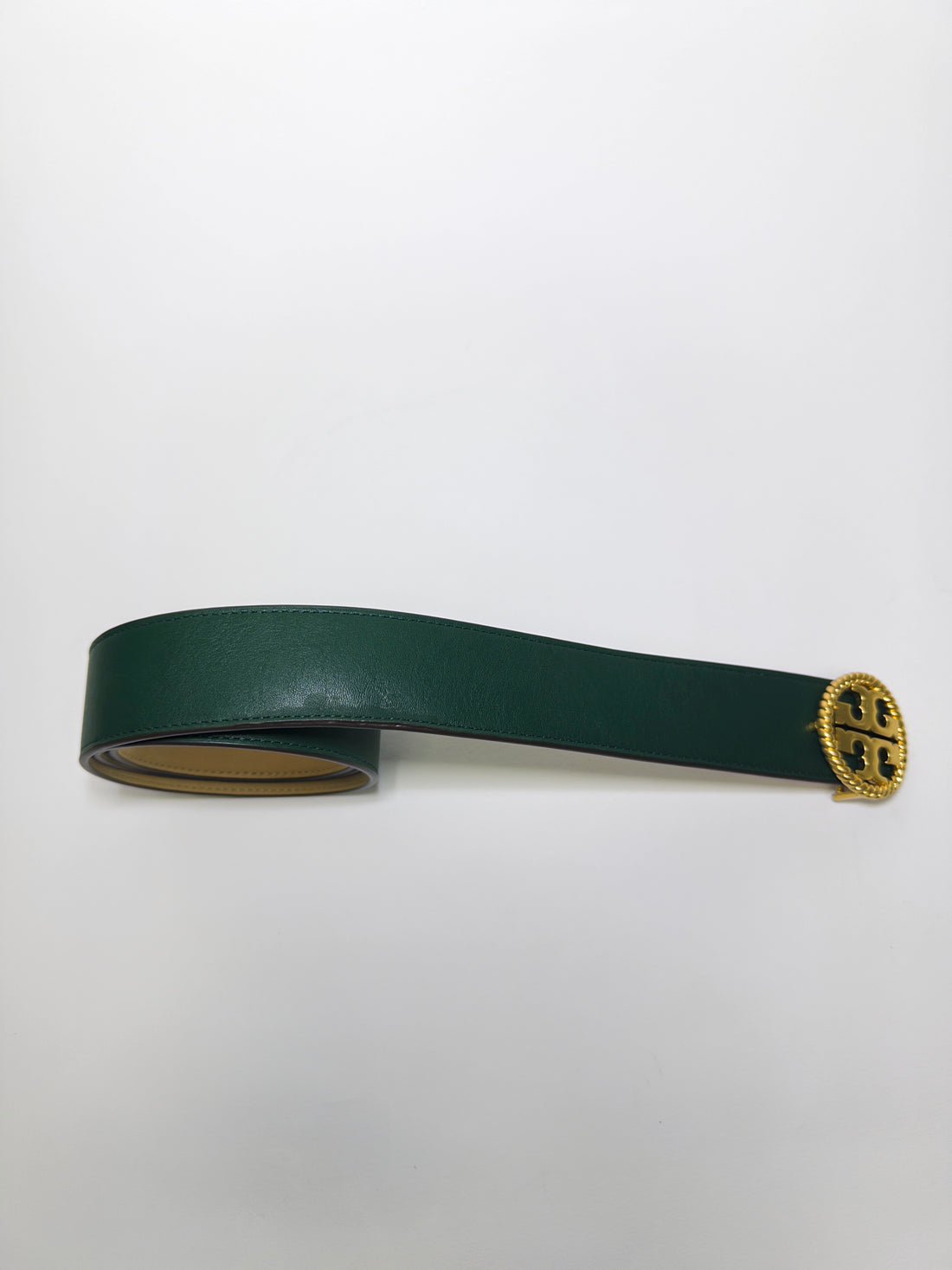 Tory Burch Green Logo Belt