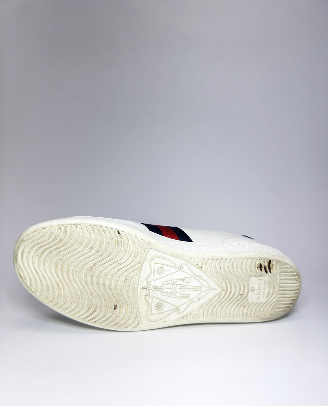 Gucci Leather Crystal Embellished Snake Sneakers