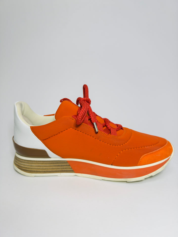 Hermes Neoprene and Leather Miles Sneakers