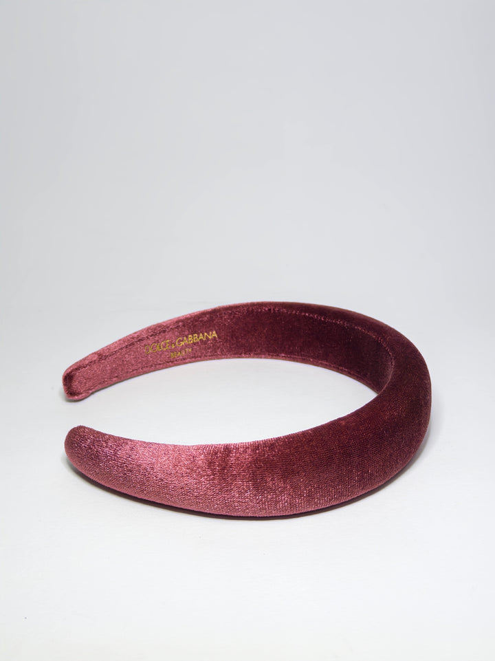 Dolce & Gabbana Burgundy Head Band