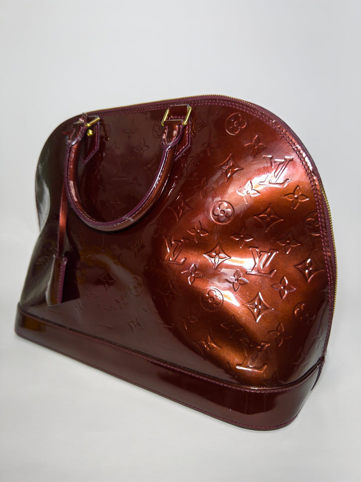 Louis Vuitton Griotte Monogram Vernis Alma GM Bag