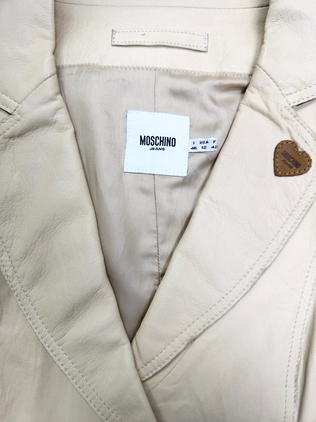 Moschino Beige Leather Jacket
