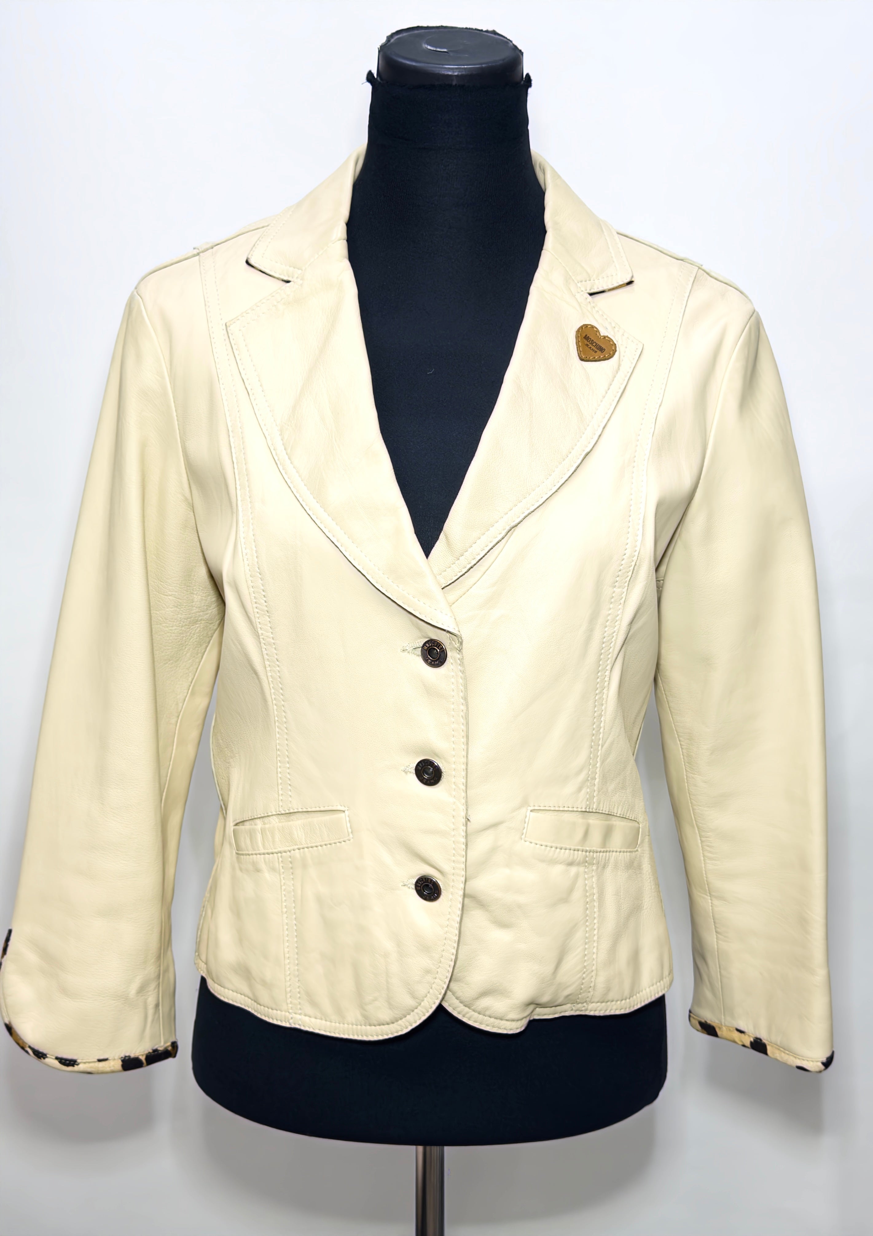Moschino Beige Leather Jacket