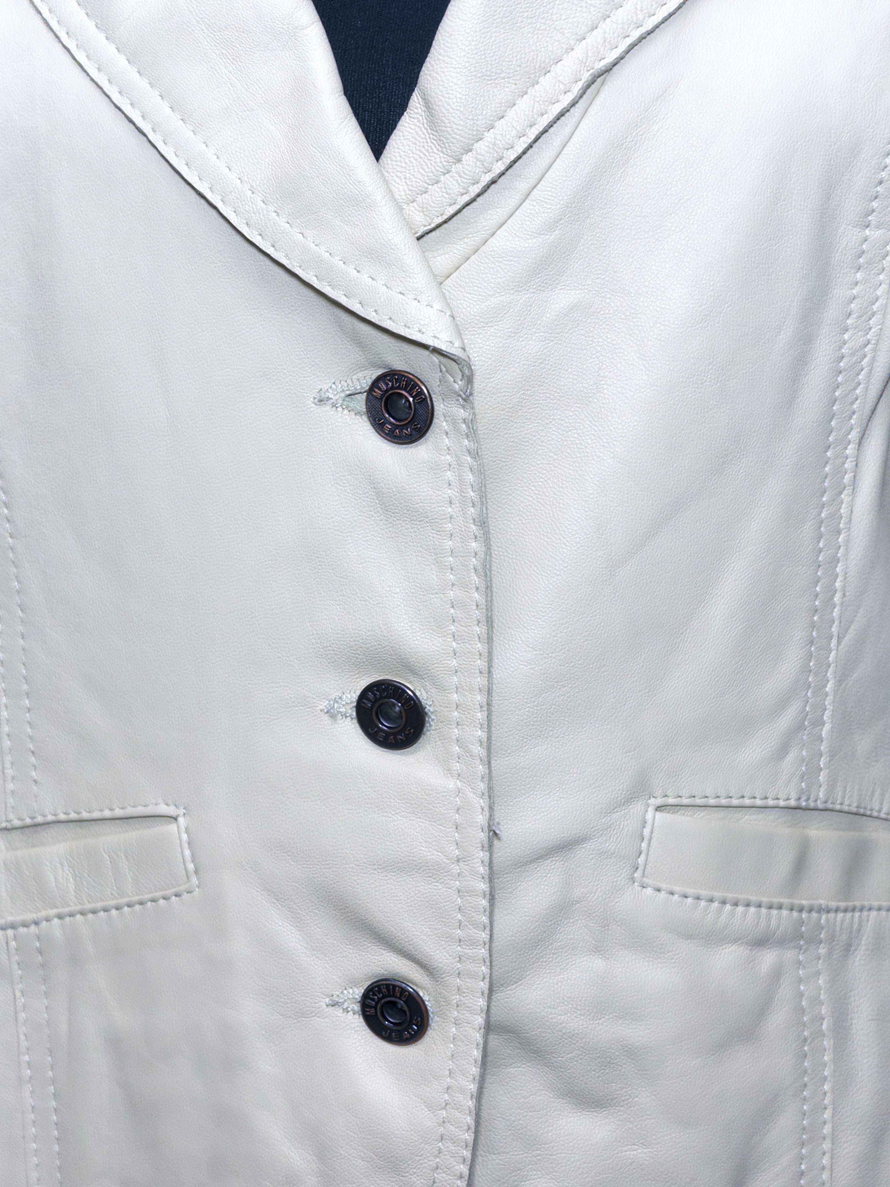 Moschino Beige Leather Jacket